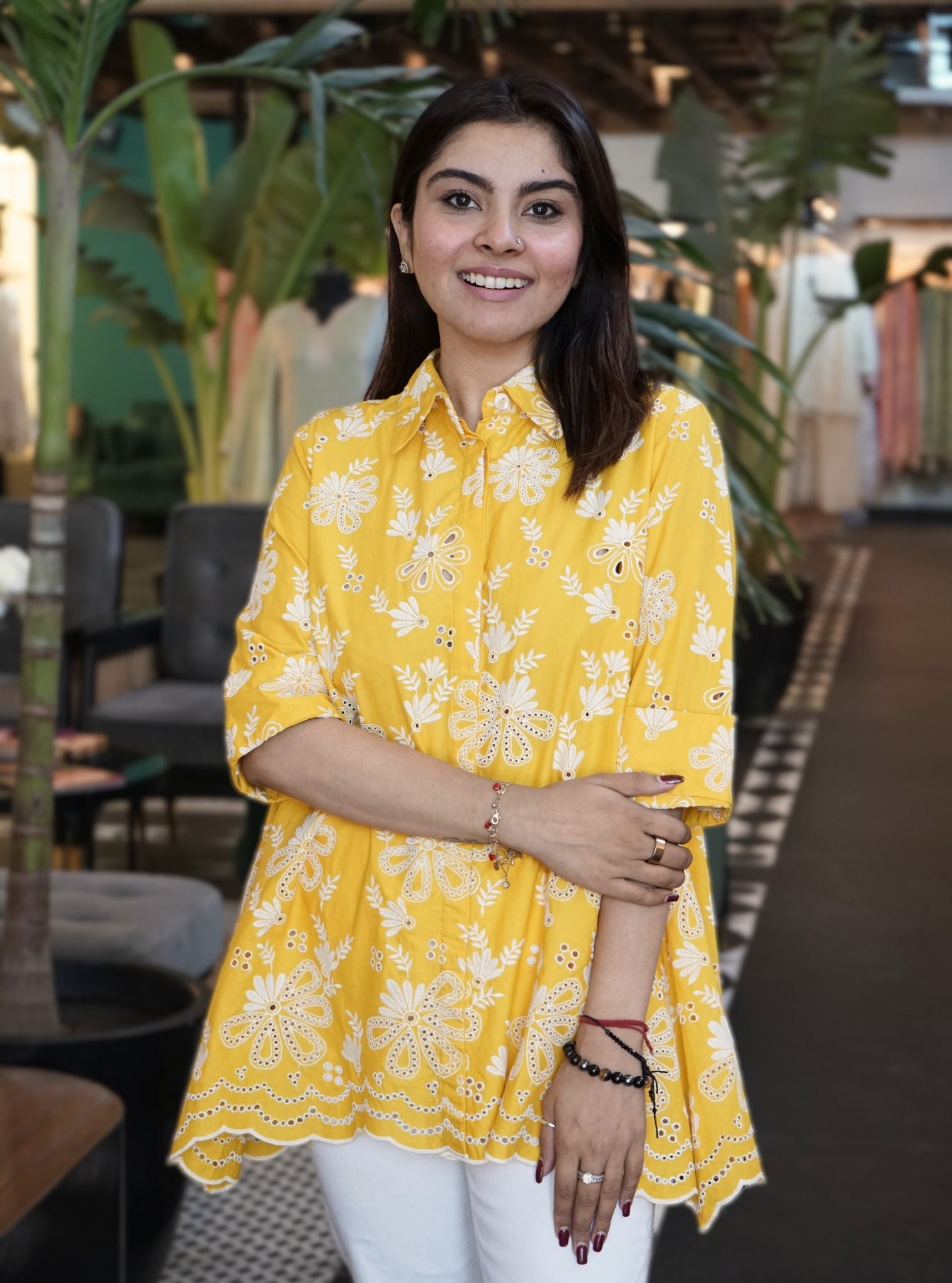 Chiara Iconic Cotton Yellow Shirt