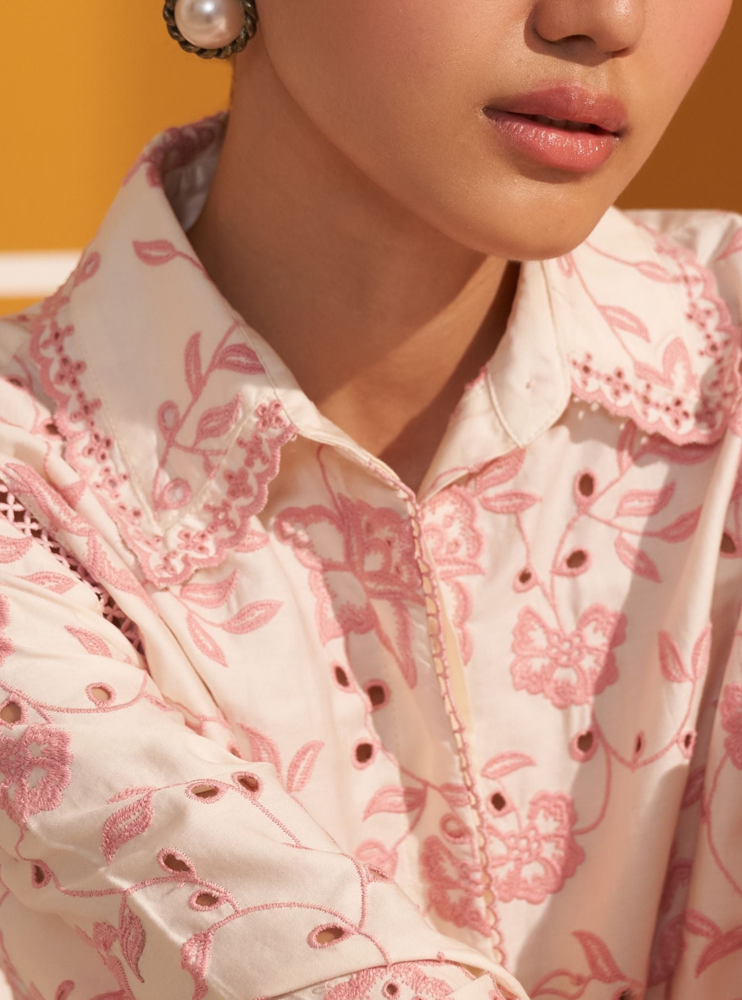 Victoria Pima Satin Off White Co-ord Set