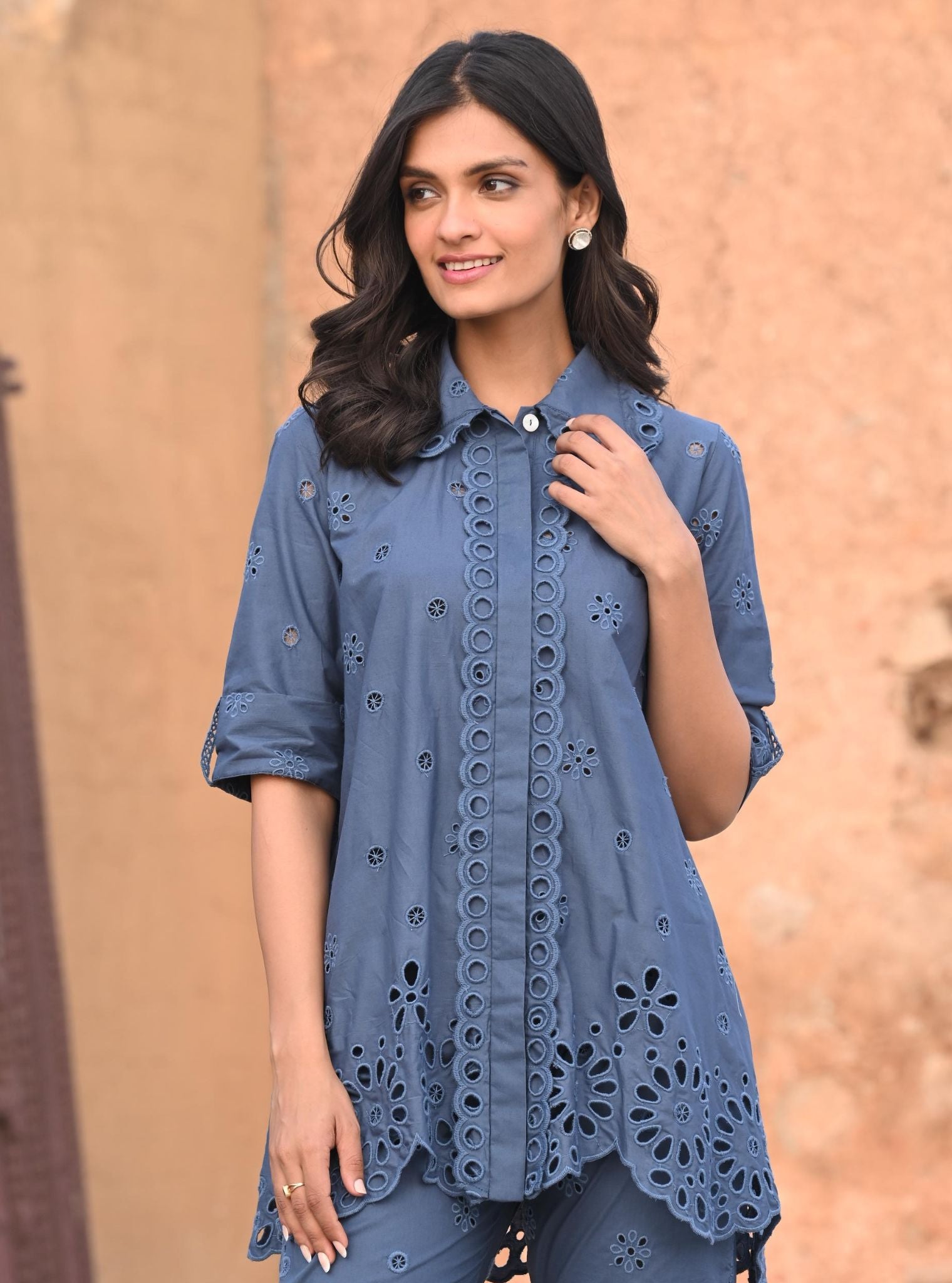 Carlisle Cotton Navy Co-ord Set