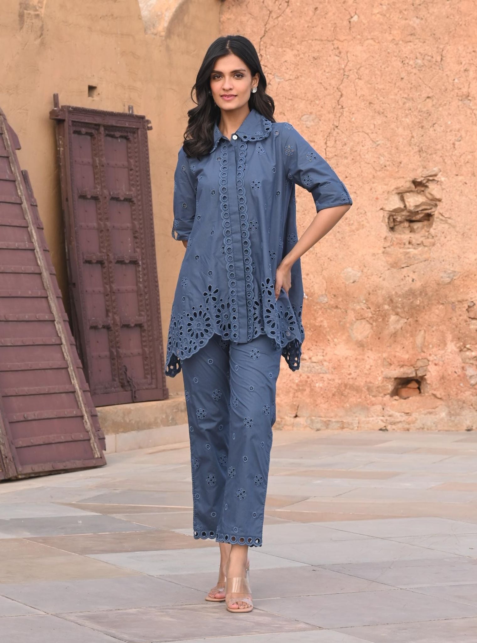 Carlisle Cotton Navy Co-ord Set