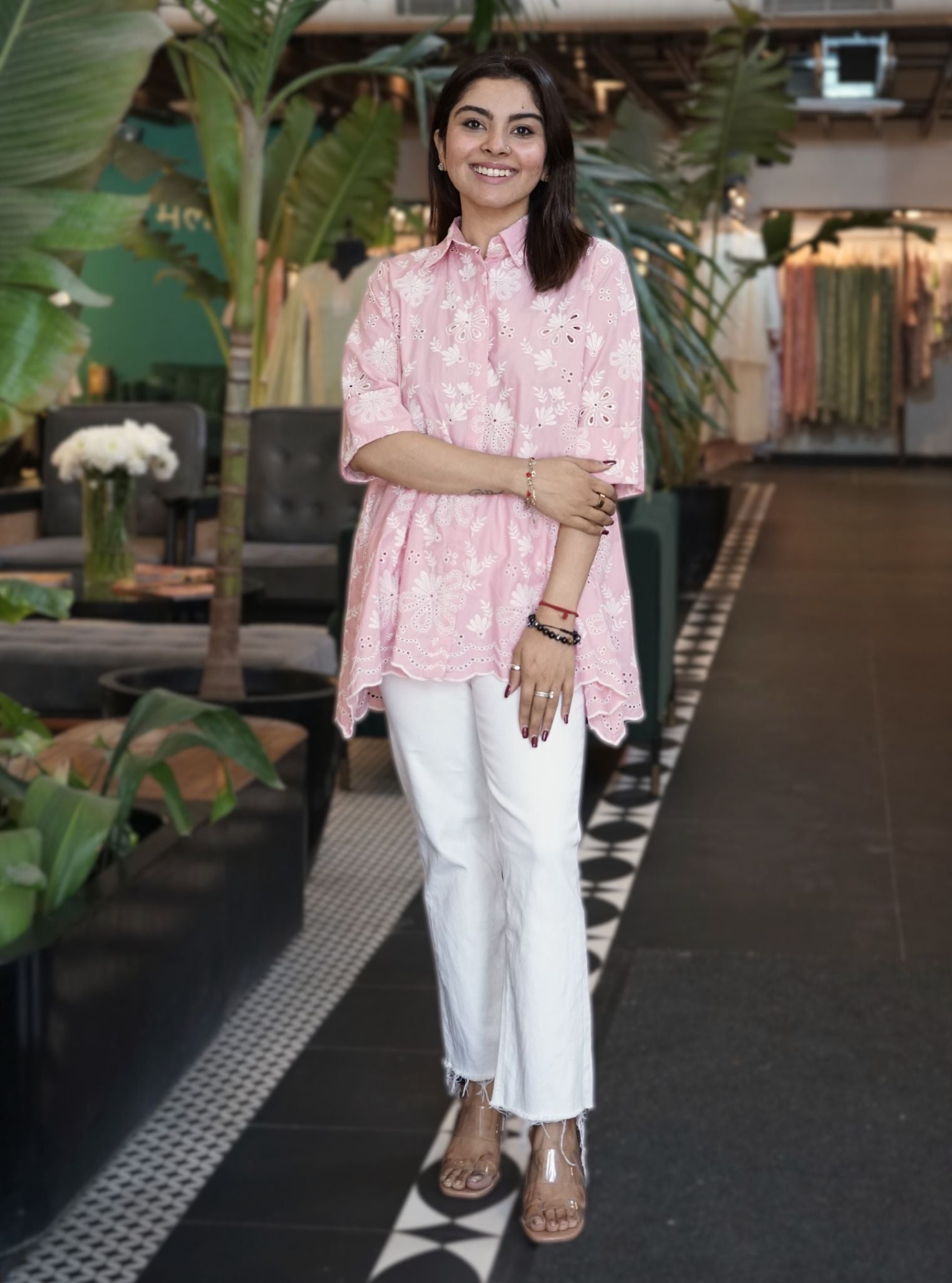Chiara Iconic Cotton Pink Shirt