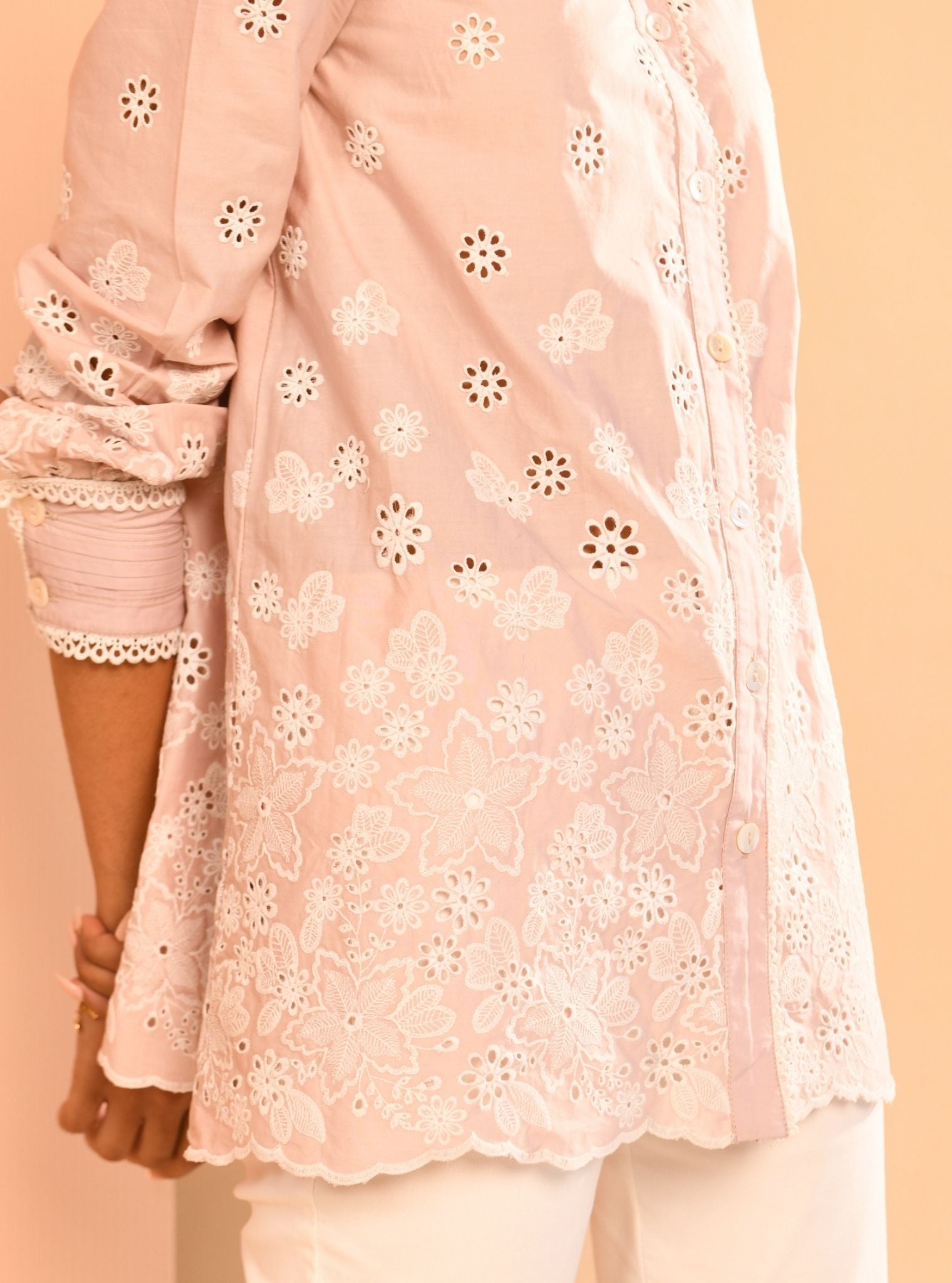 Bea Iconic Cotton Dusty Pink Shirt