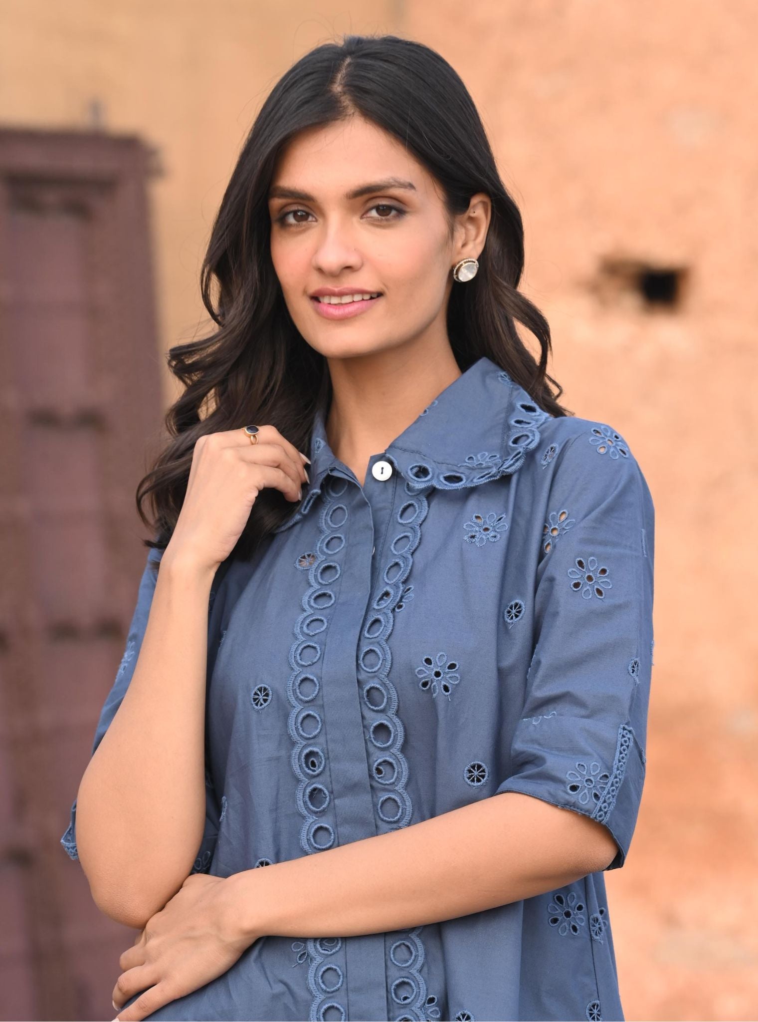 Carlisle Cotton Navy Co-ord Set