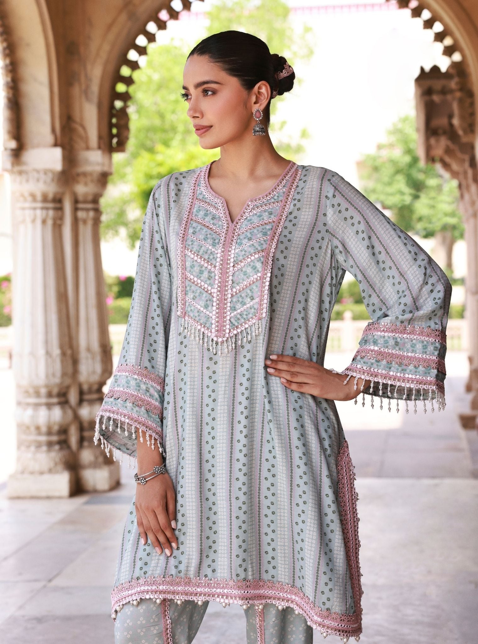 Vanera Lawn Blue Kurta Set