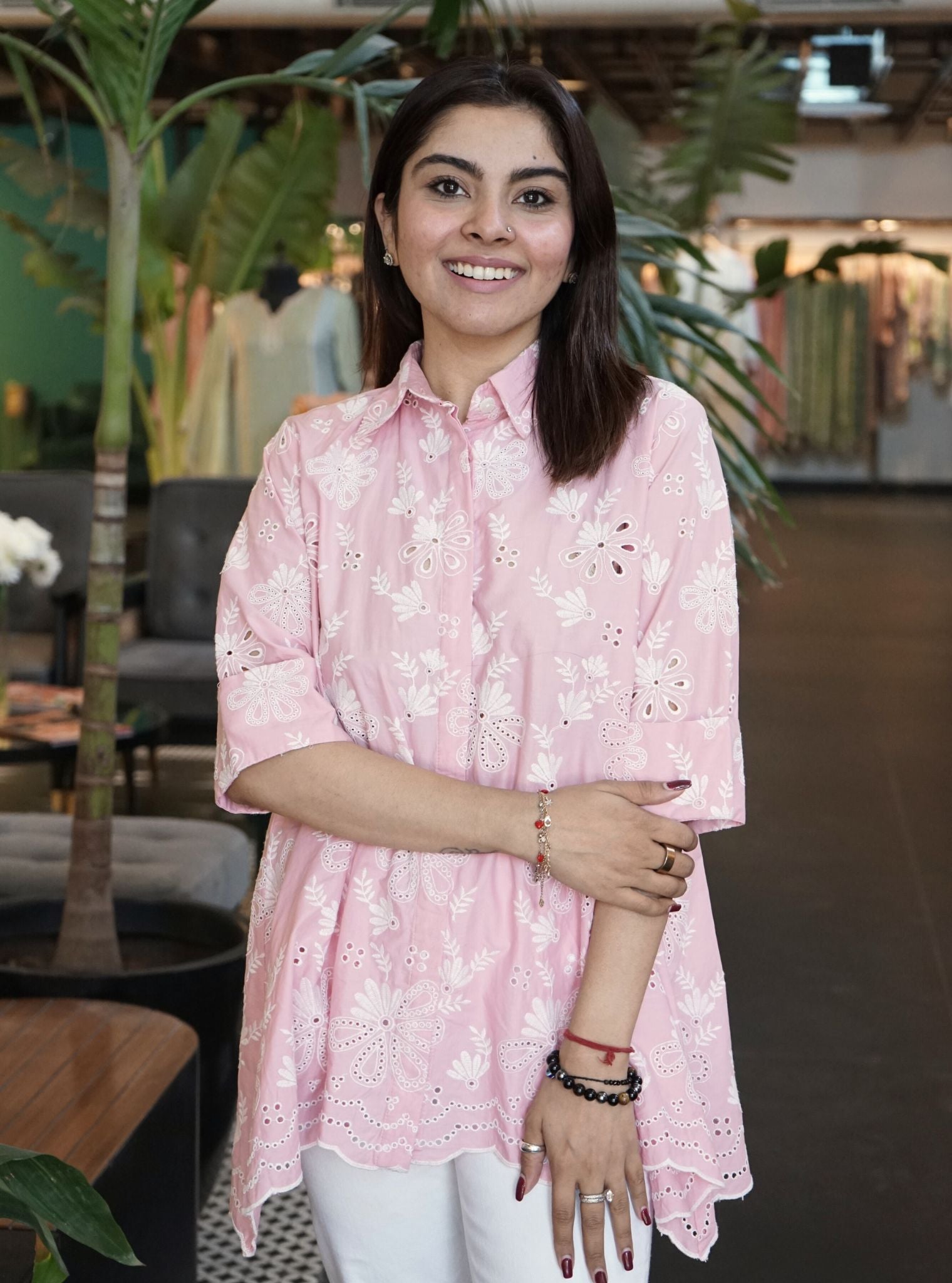 Chiara Iconic Cotton Pink Shirt