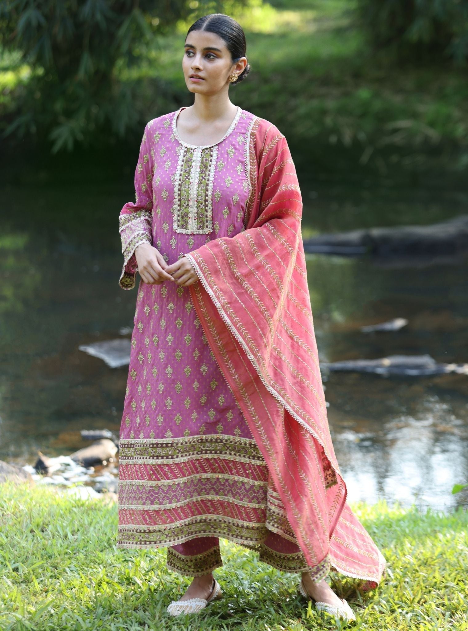 Dhoom Banarsi Plum Kurta Set