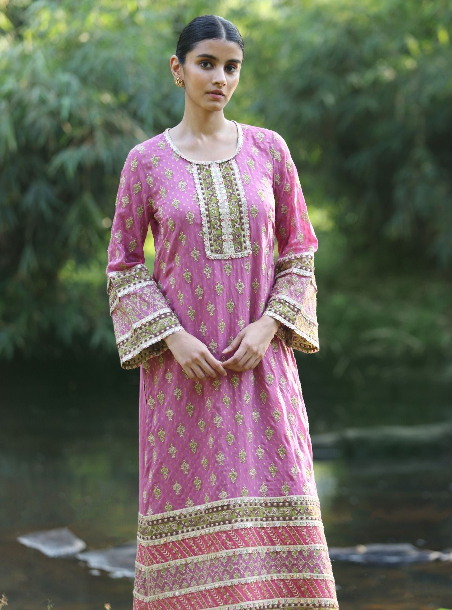 Dhoom Banarsi Plum Kurta Set