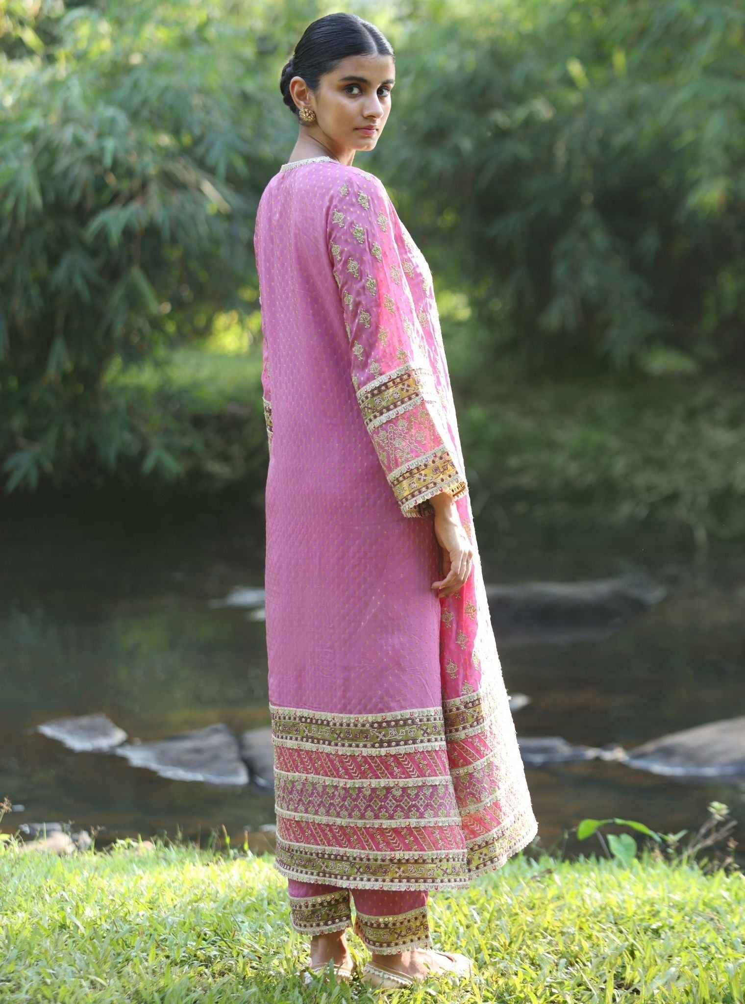 Dhoom Banarsi Plum Kurta Set