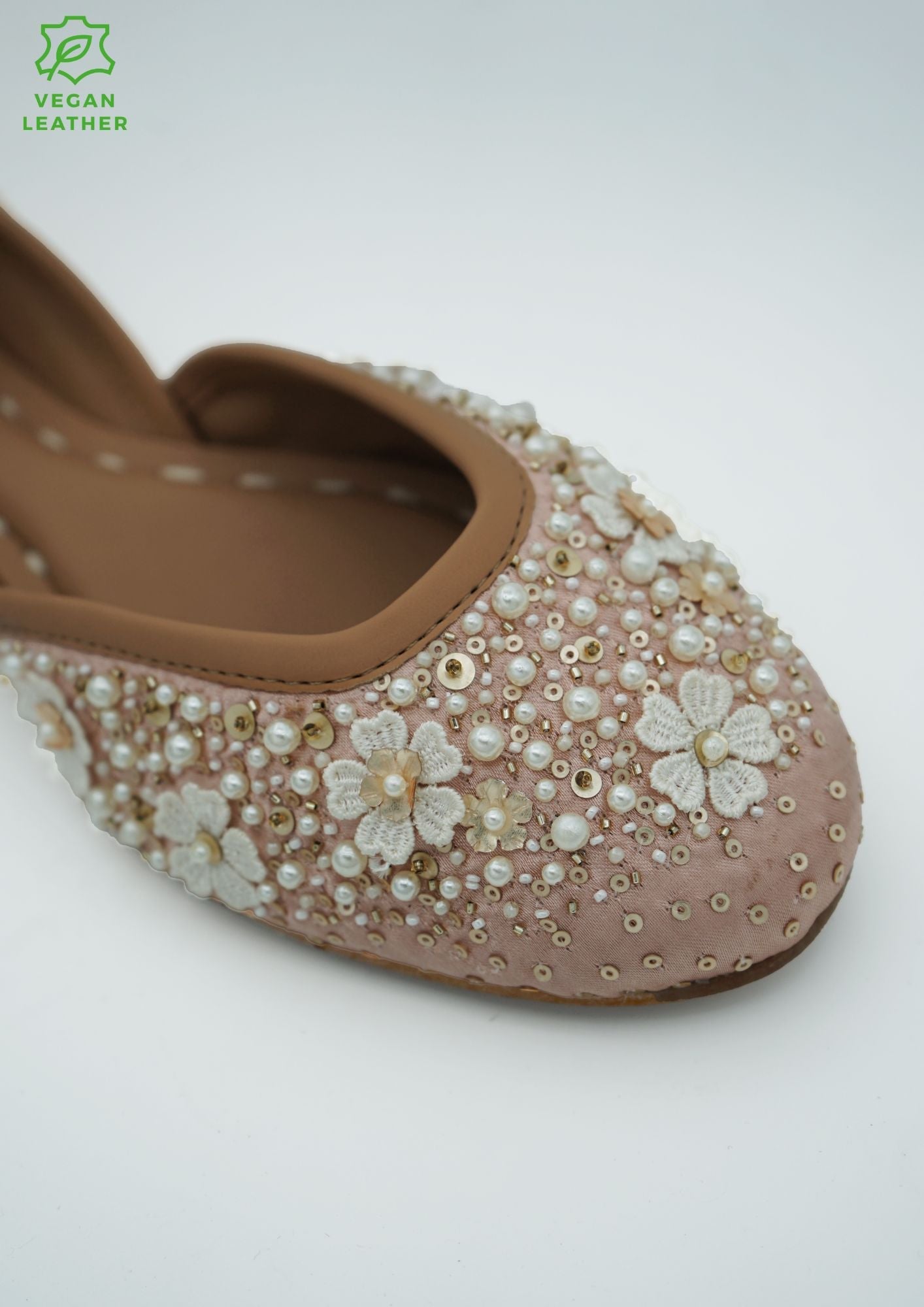Eshaal Rose Gold Vegan Jutti