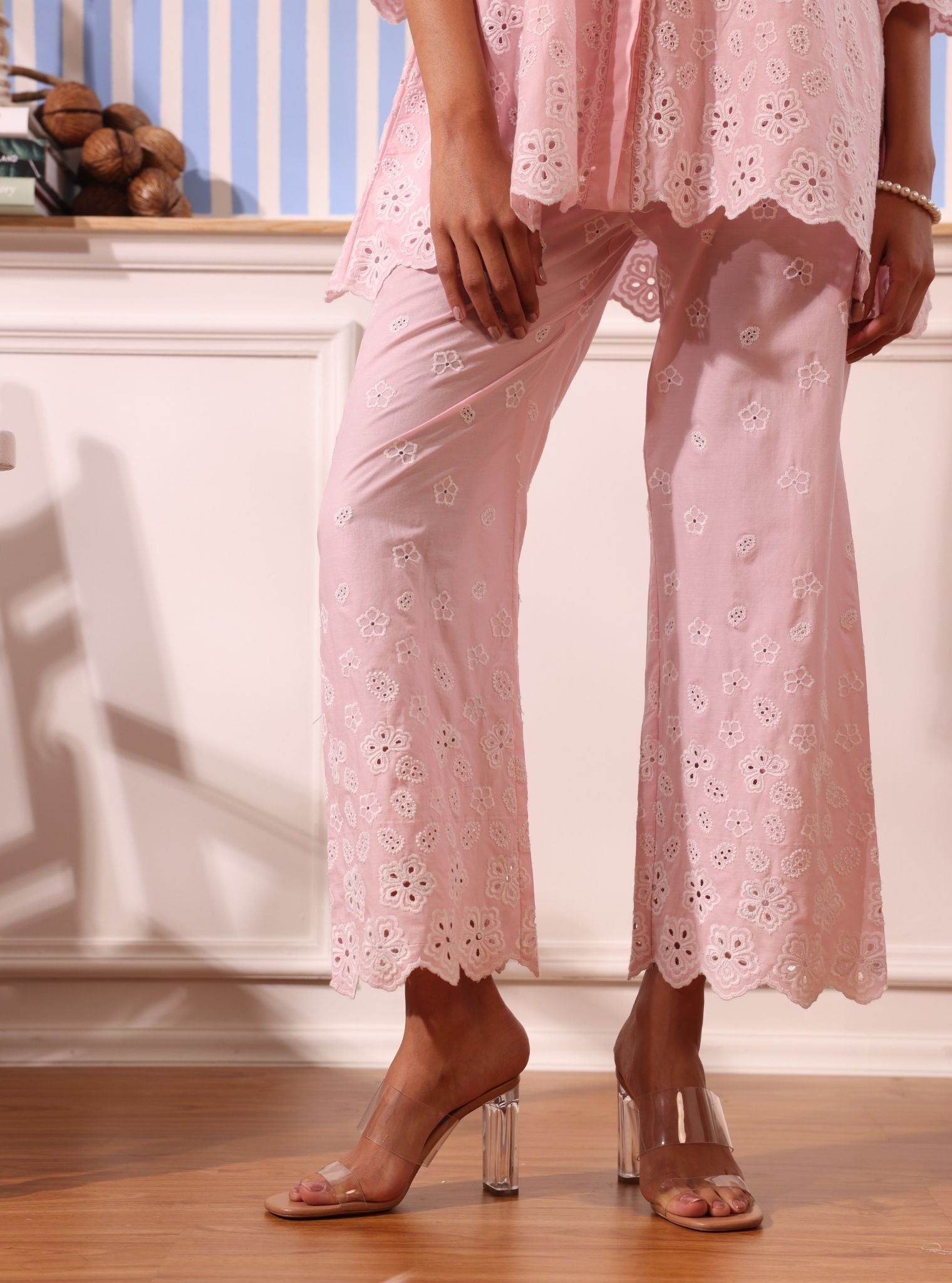 Nidha Cotton Light Pink Co-ord Set