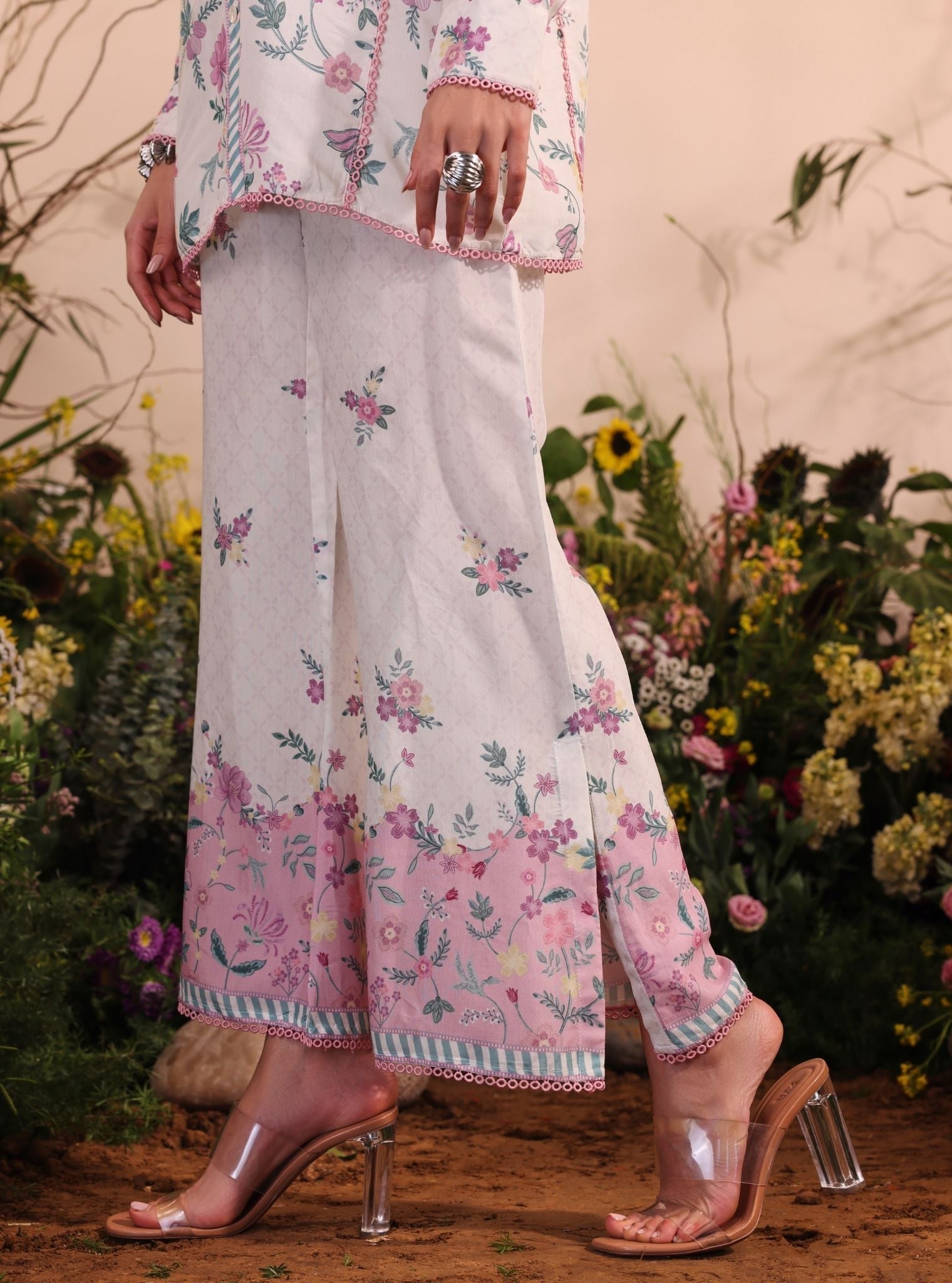 Oona Lawn Printed Pink Co-ord Set