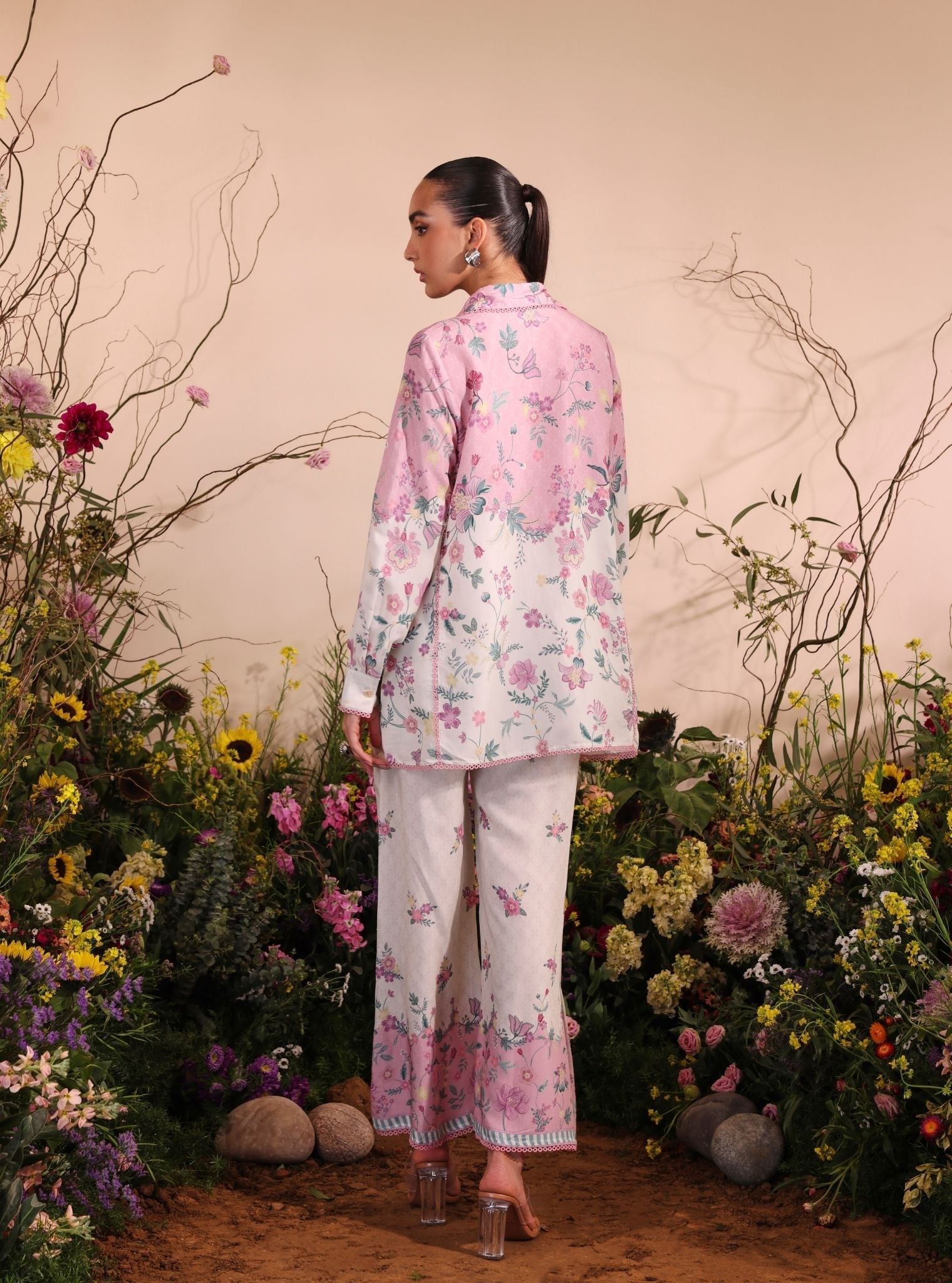Oona Lawn Printed Pink Co-ord Set
