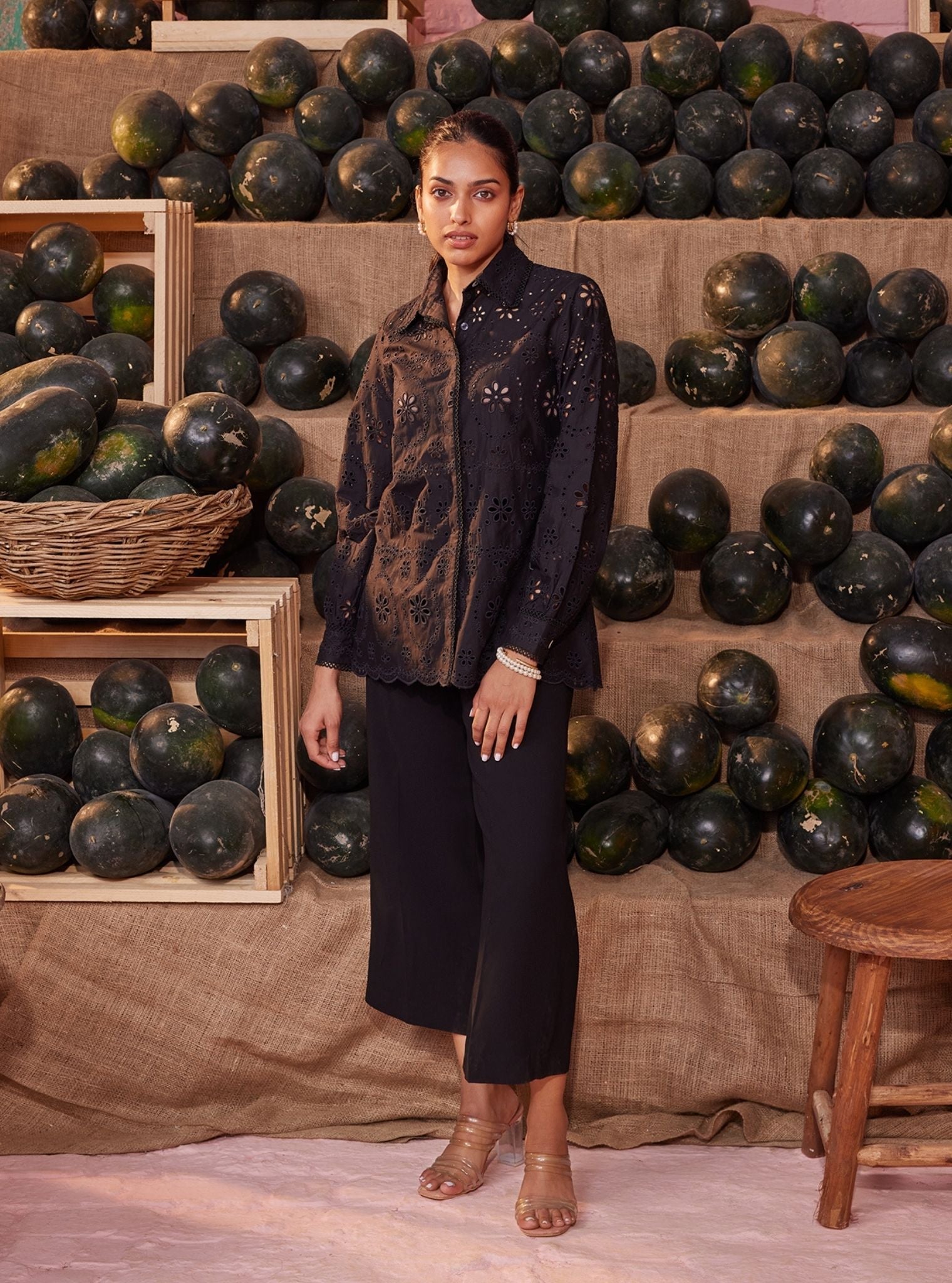 Sia Iconic Cotton Black Shirt