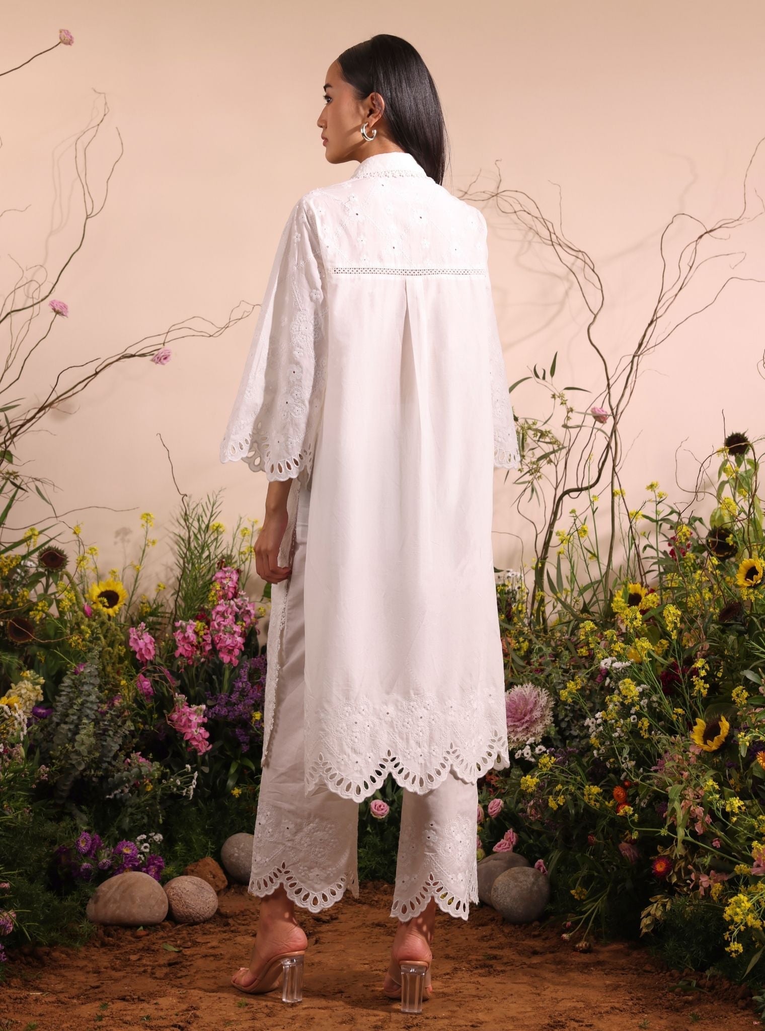 Magnus Cotton White Co-ord Set