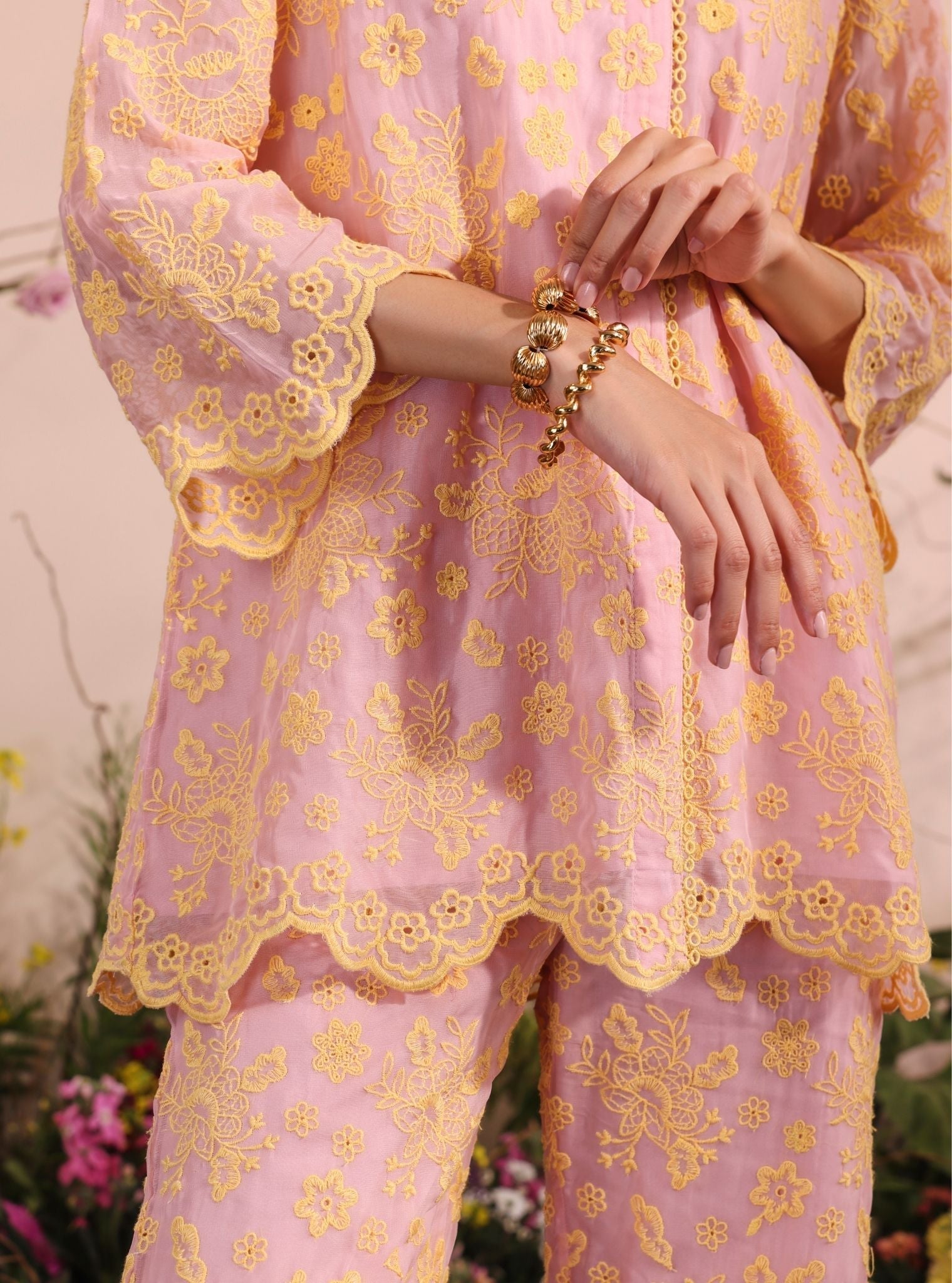 Lev Organza Pink Co-ord Set
