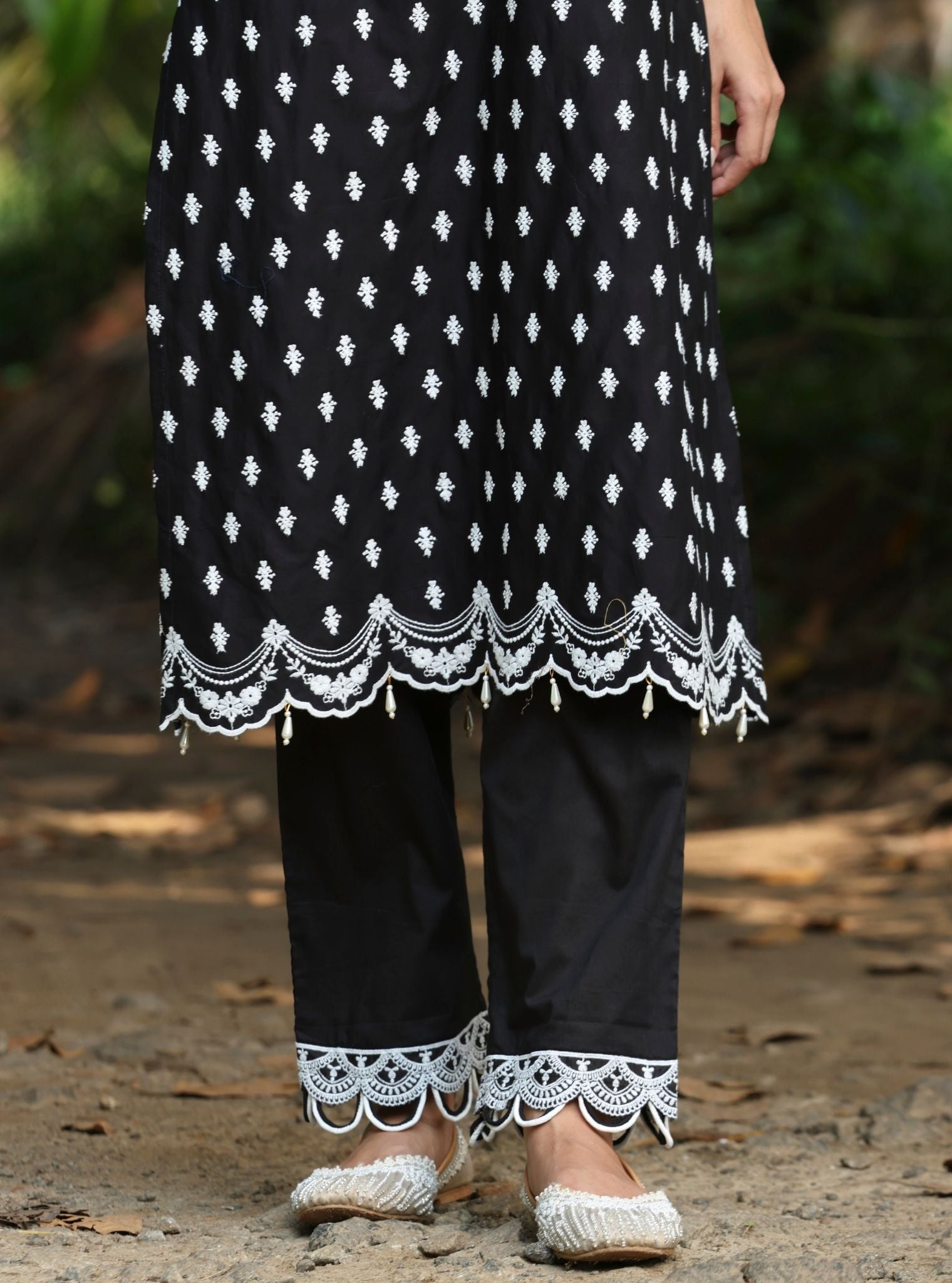 Nivi Supima Cotton Black Kurta With Ilya Pant