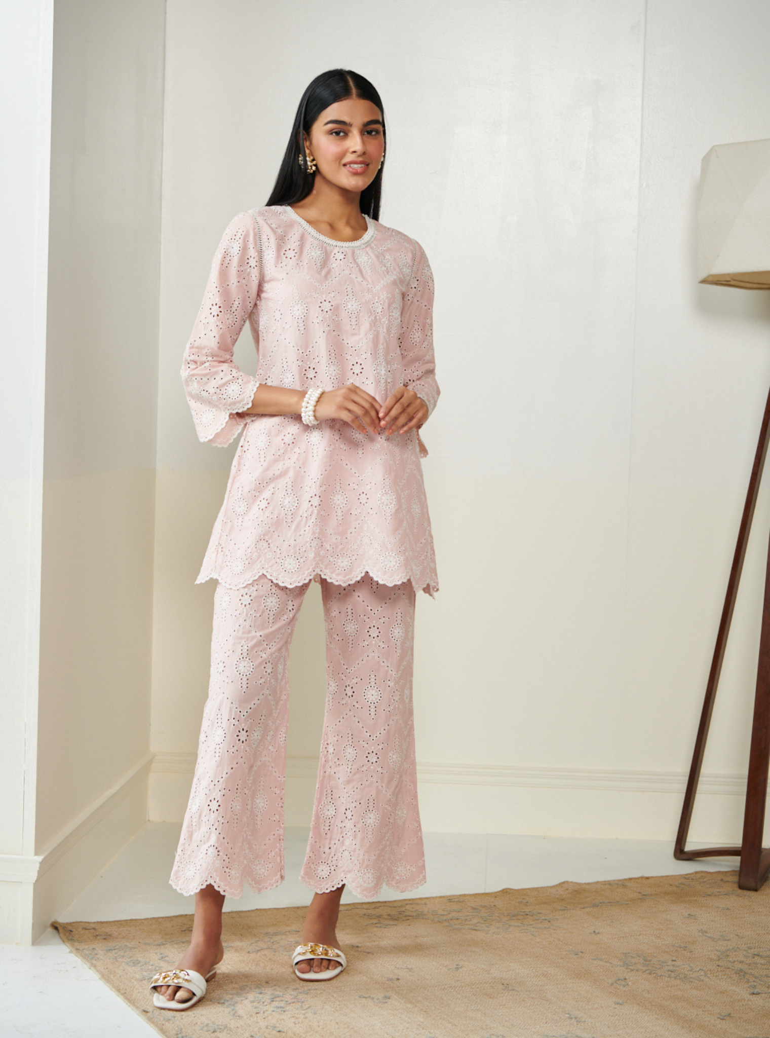 Evelyn Cotton Pink Co-ord Set