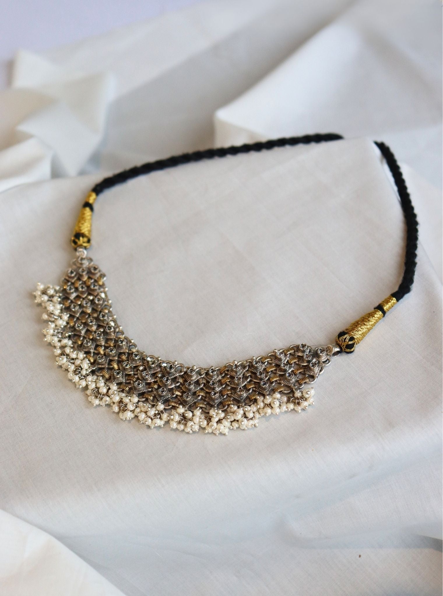Pure Silver Aalok Necklace