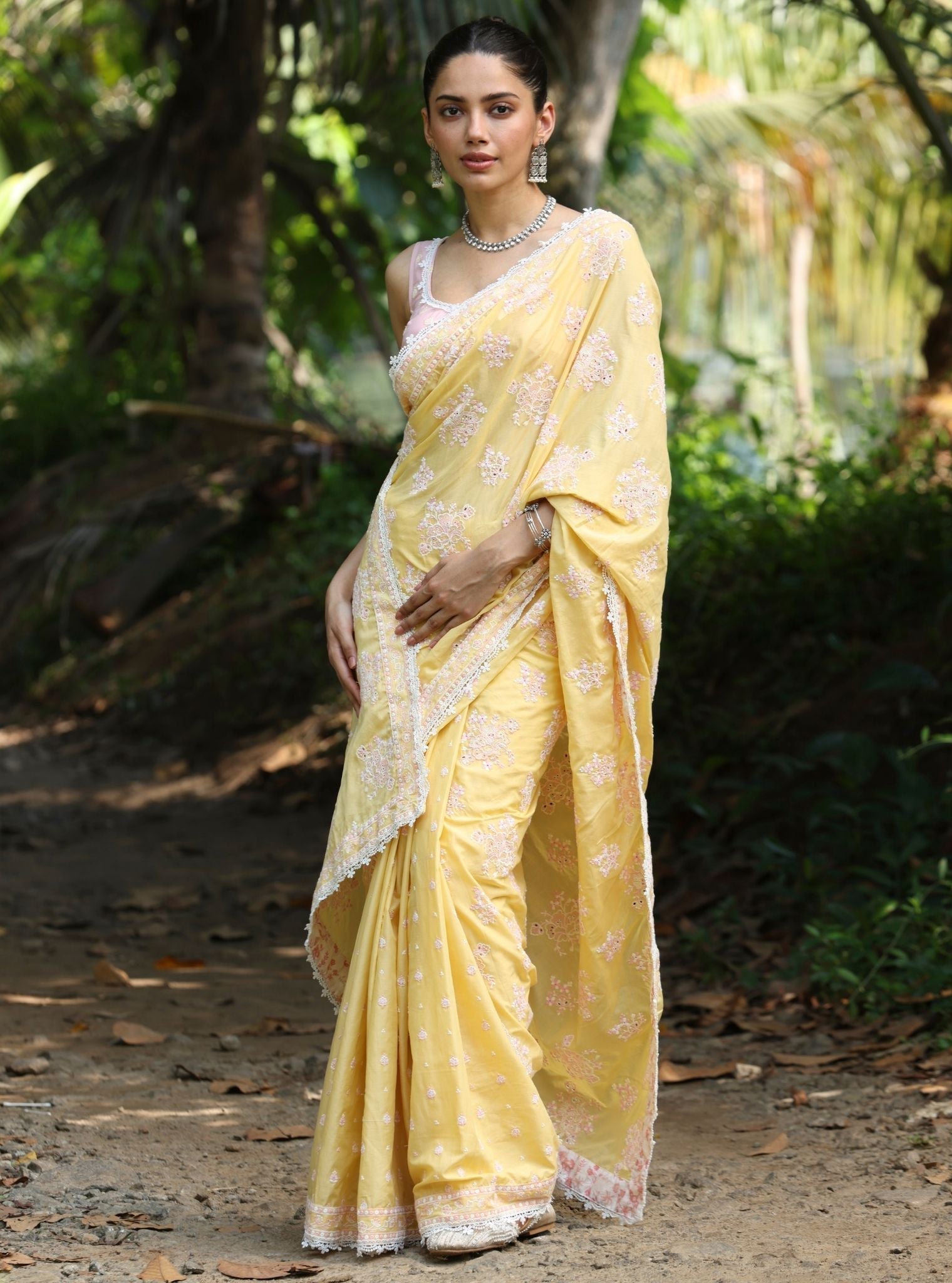Yara Supima Cotton Yellow Saree