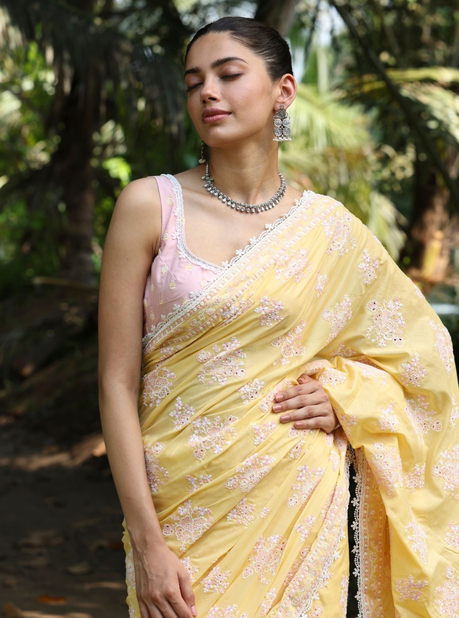 Yara Supima Cotton Yellow Saree