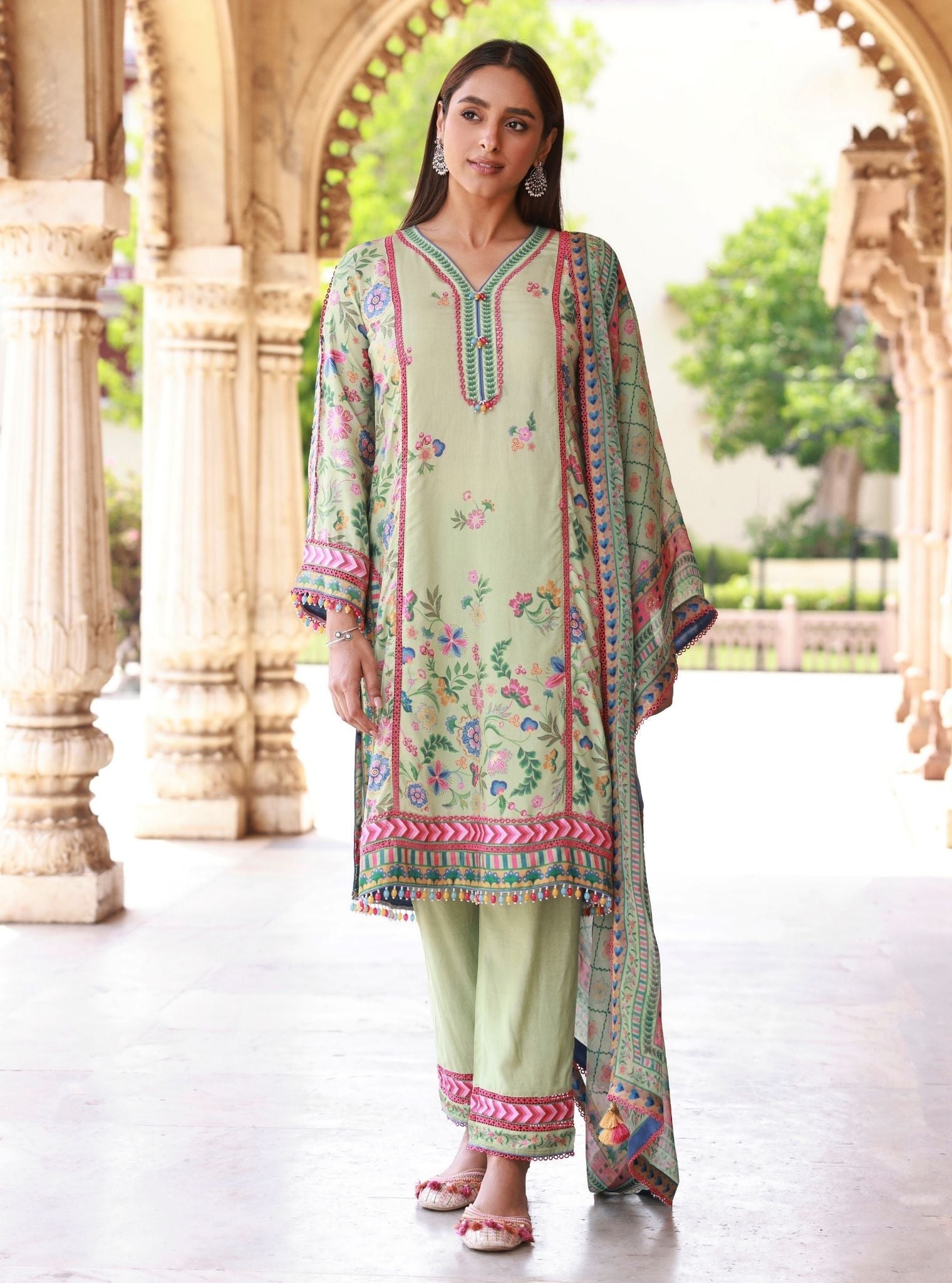Lelita Lawn Green Kurta Set
