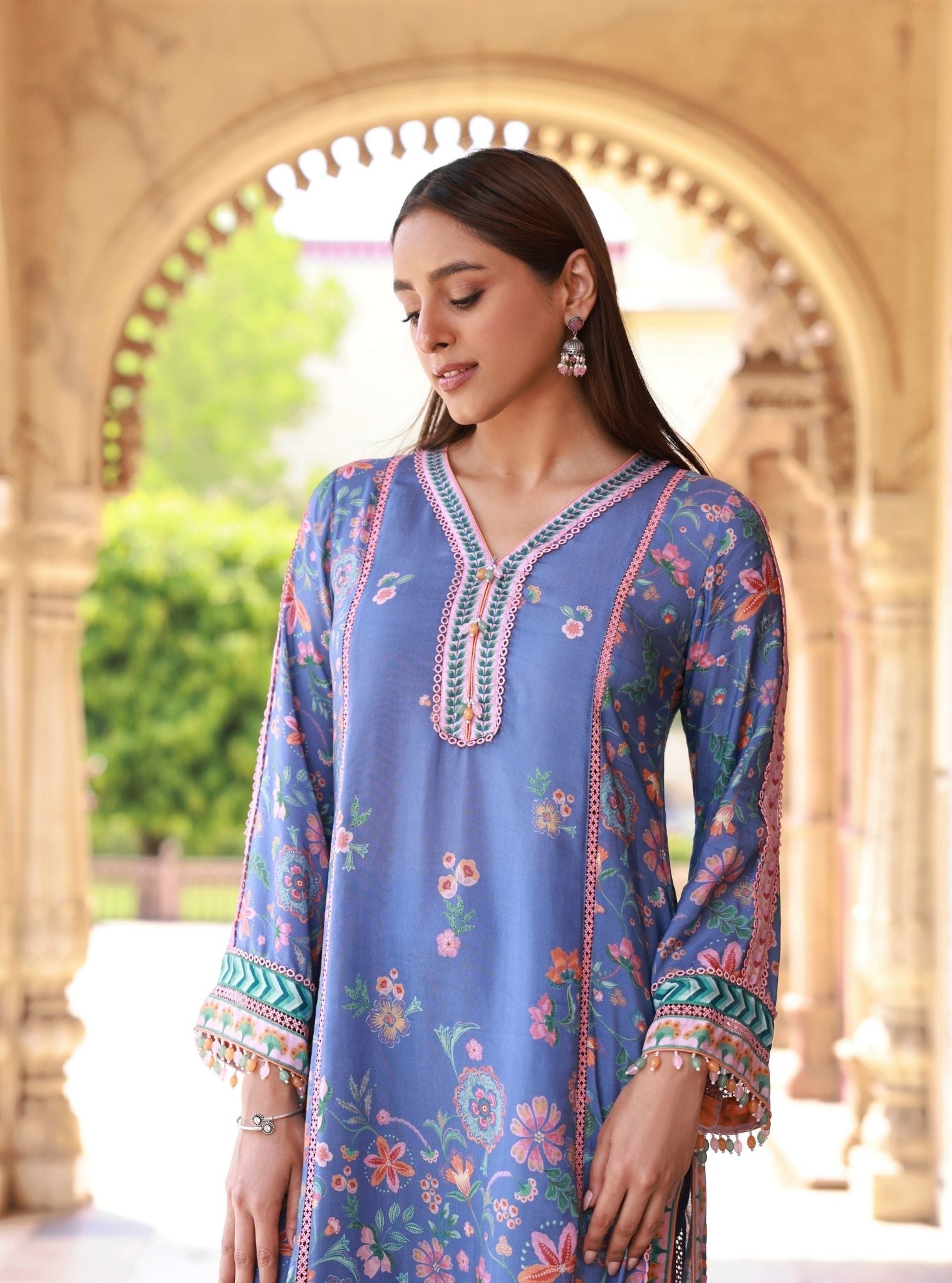 Lelita Lawn Steel Blue Kurta Set