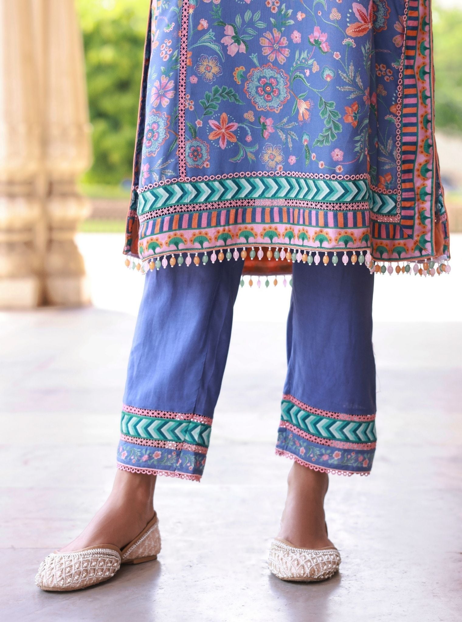 Lelita Lawn Steel Blue Kurta Set