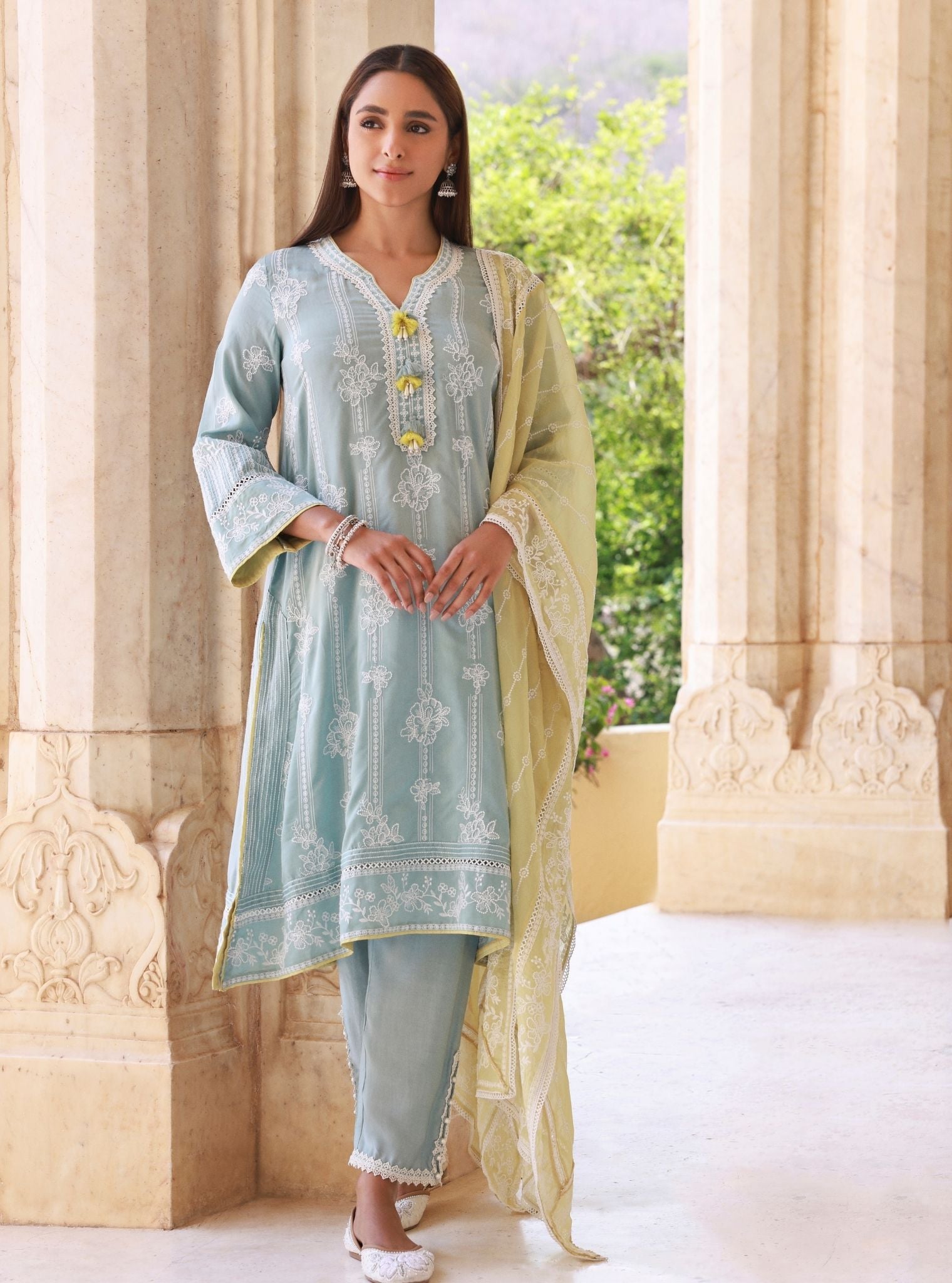 Rimeli Lawn Blue Kurta Set