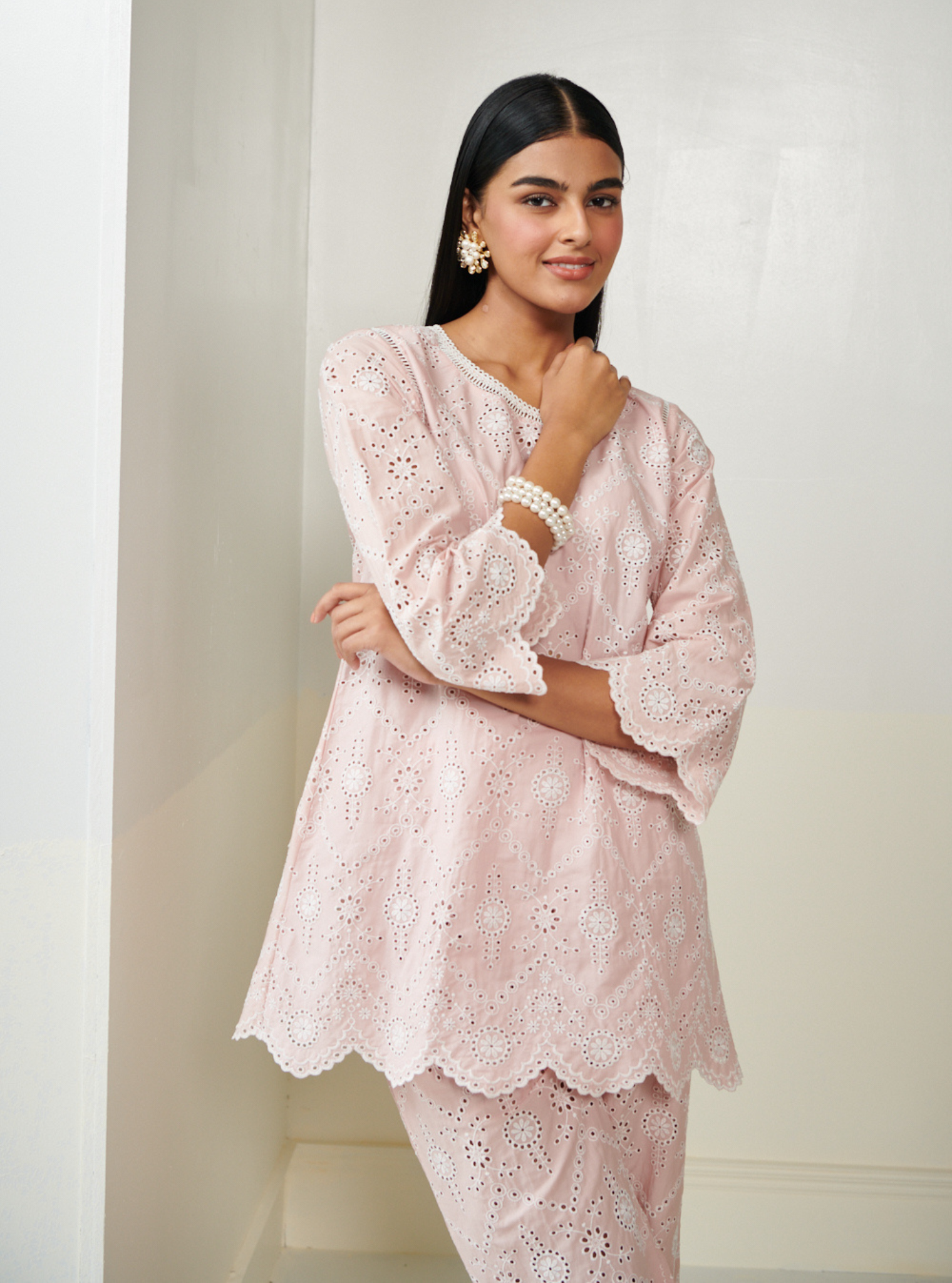 Evelyn Cotton Pink Co-ord Set