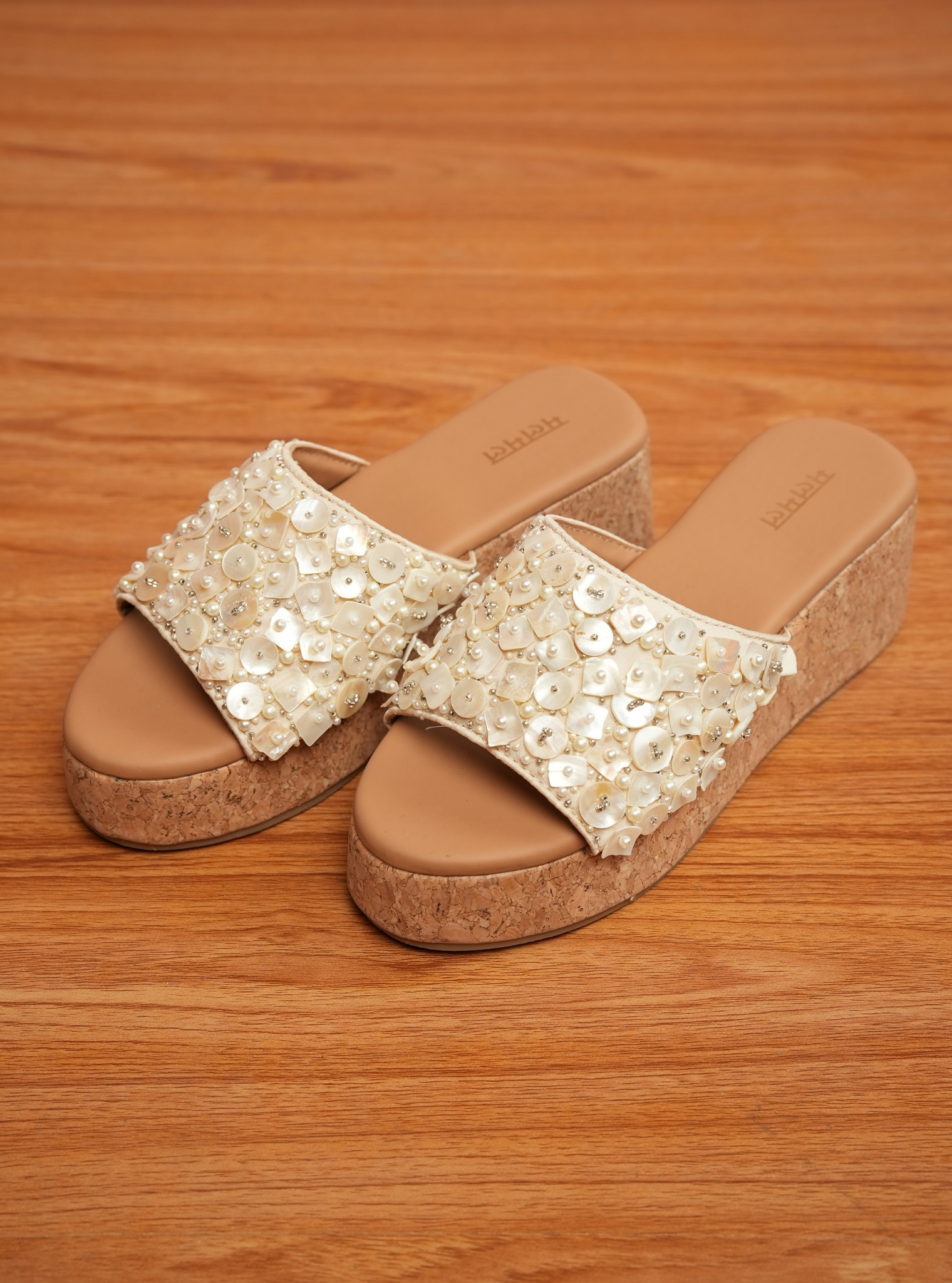 Charlotte Off White Platform Wedge Heel
