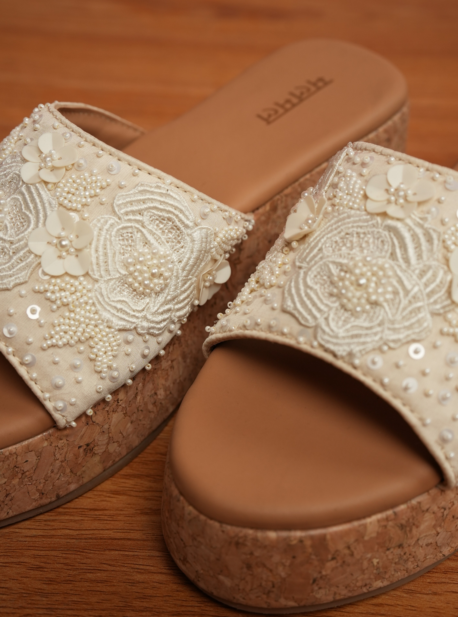 Amelia White Platform Wedge Heel