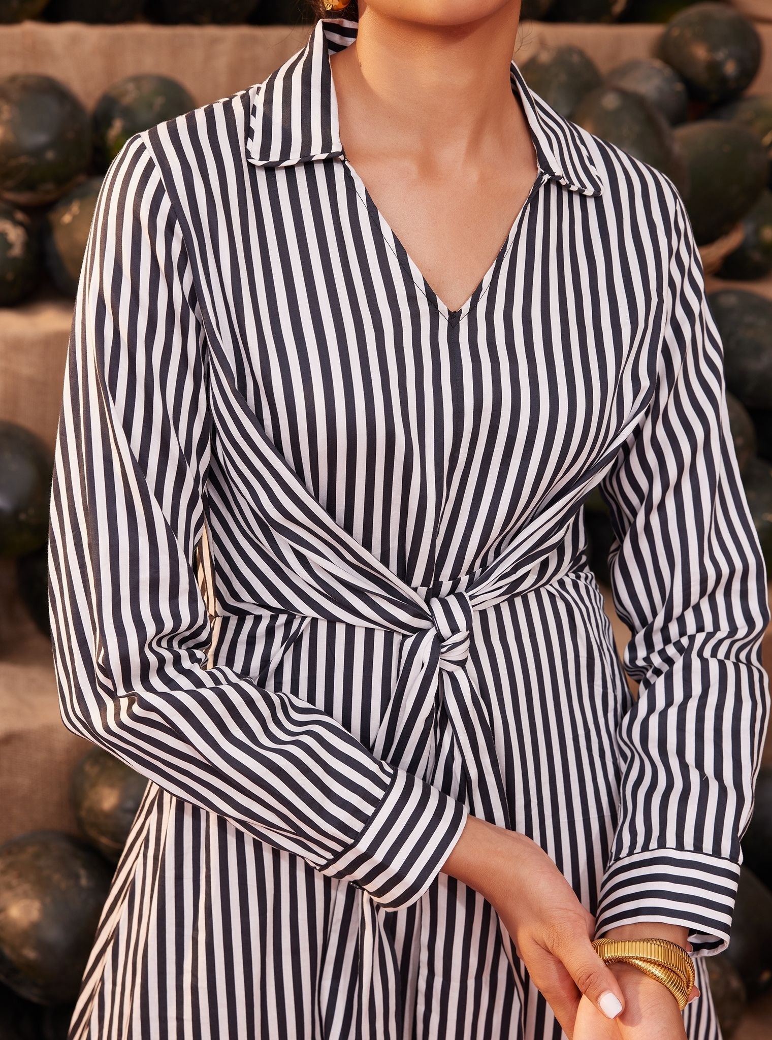 Natalie Pima Long Black Dress