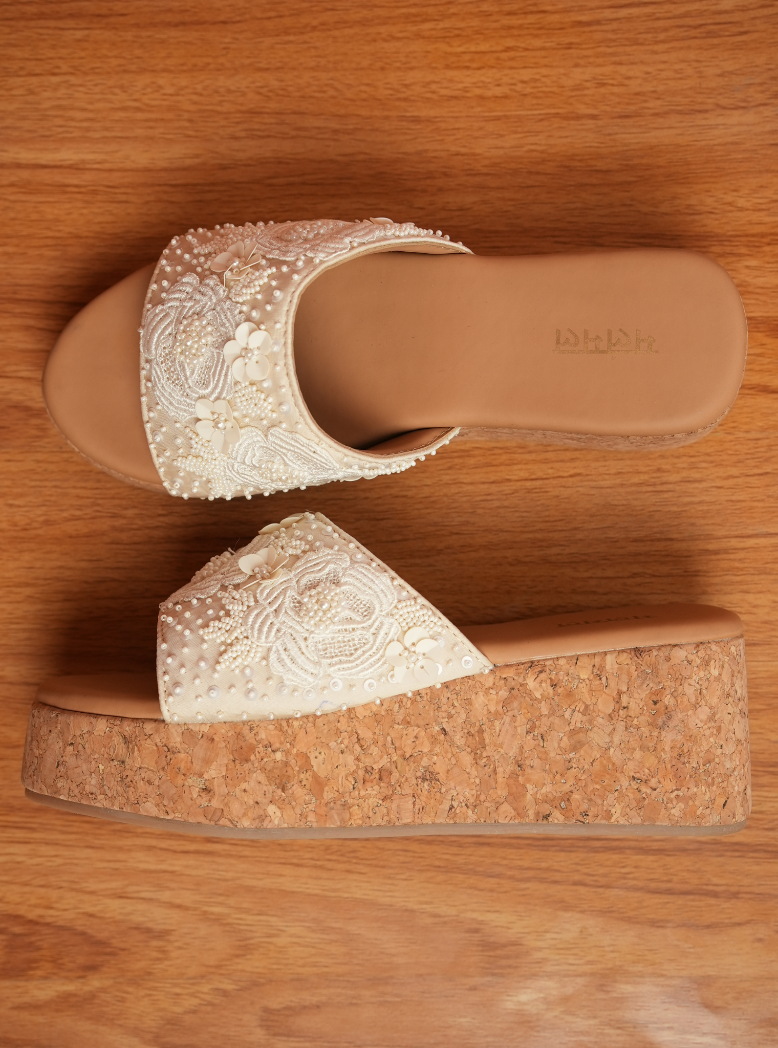Amelia White Platform Wedge Heel