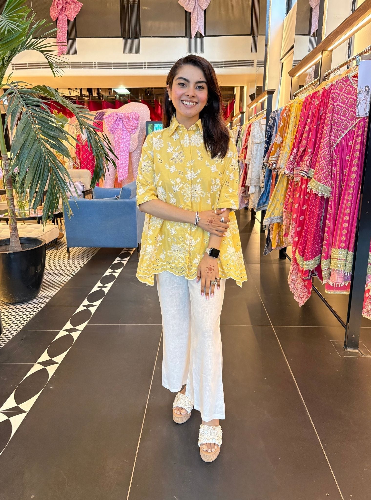 Chiara Iconic Cotton Yellow Shirt