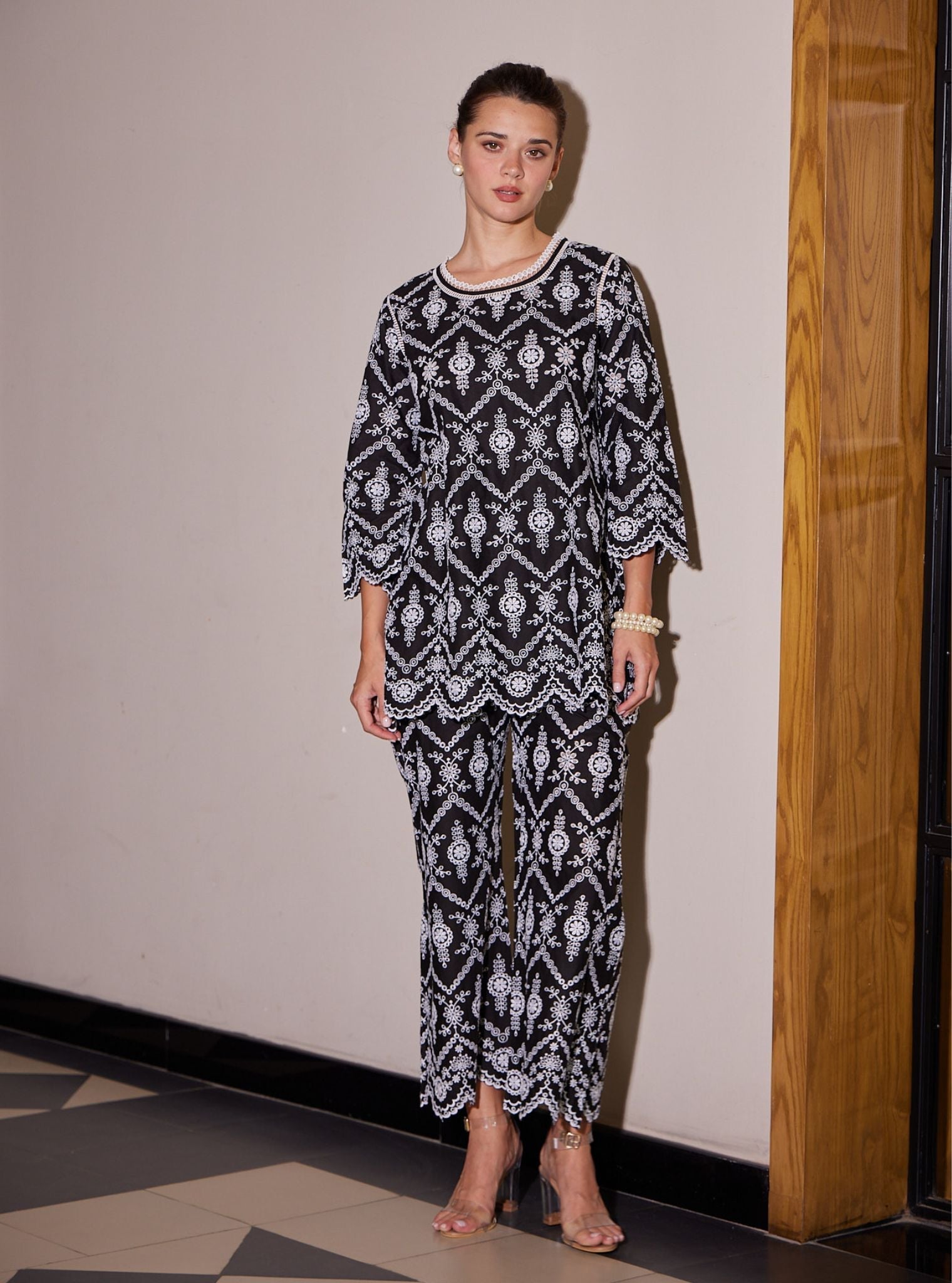 Evelyn Cotton Black Co-ord Set