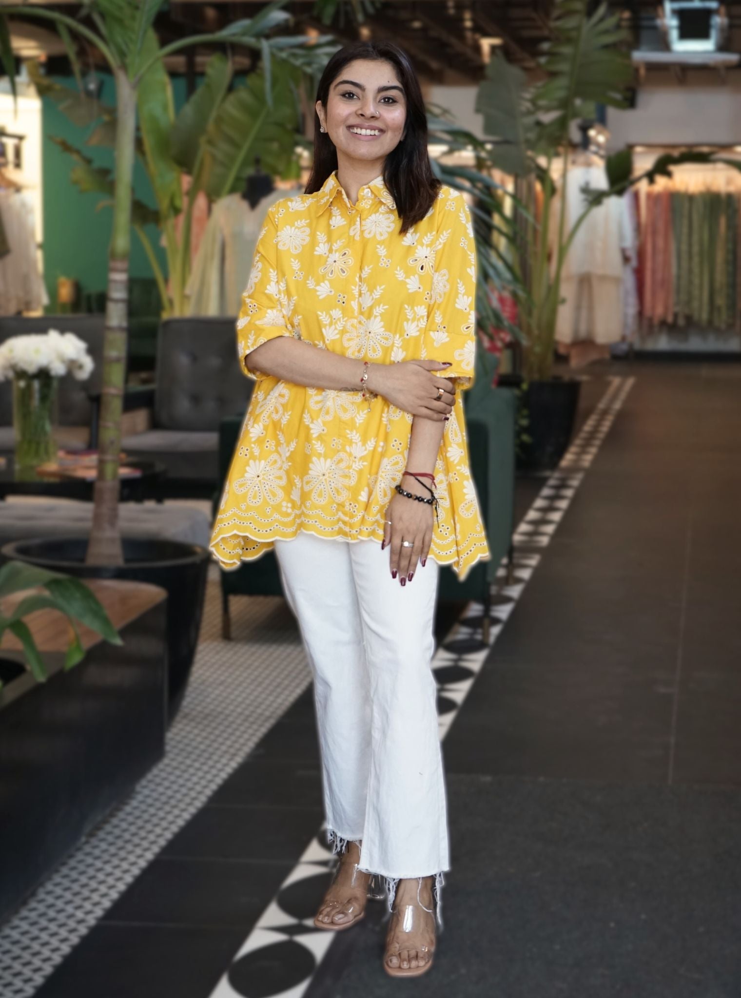 Chiara Iconic Cotton Yellow Shirt