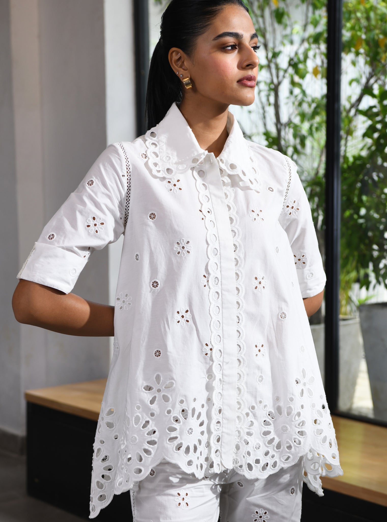 Carlisle Cotton White Co-ord Set