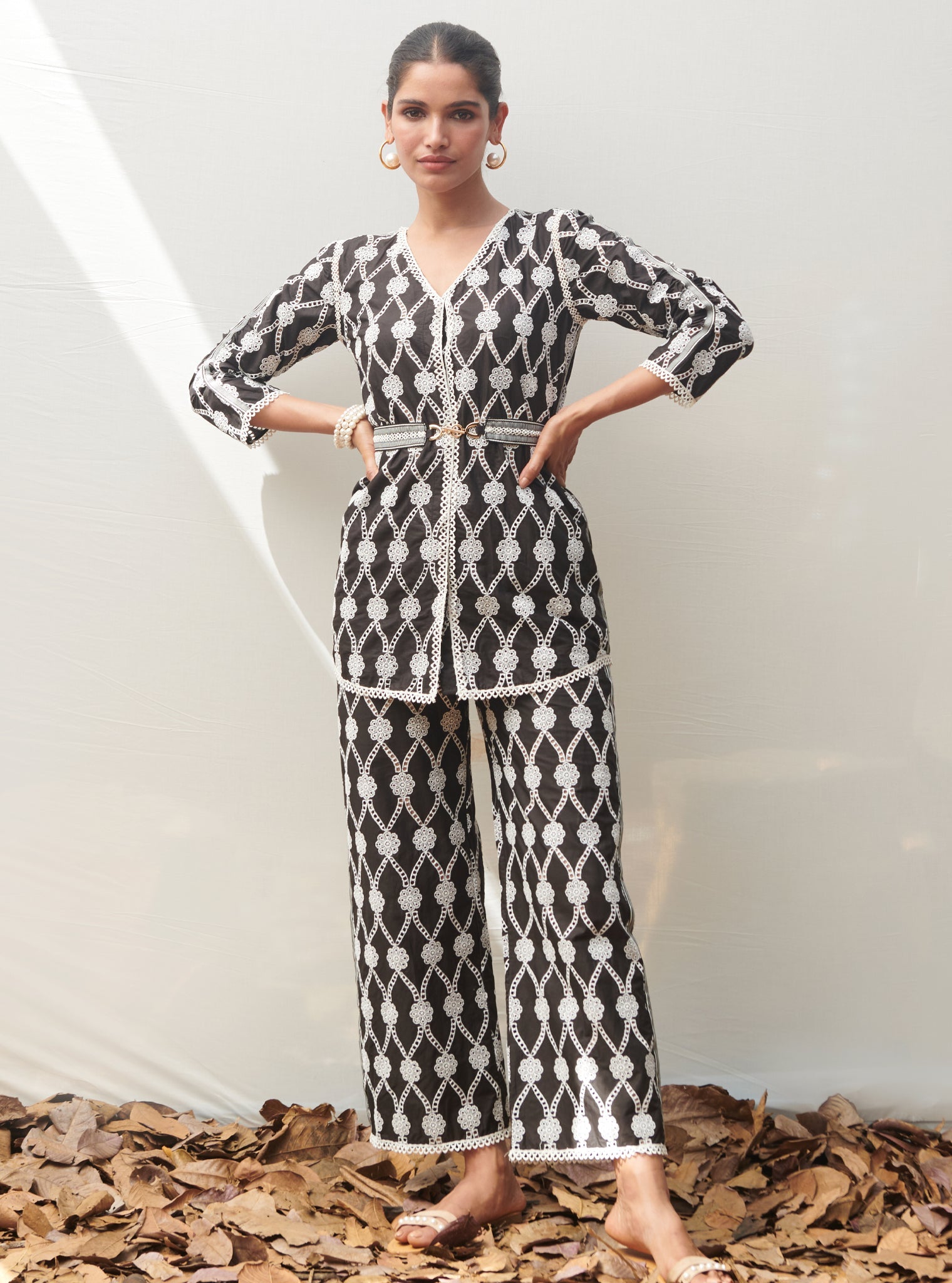 Cornelia Cotton Black Co-ord Set