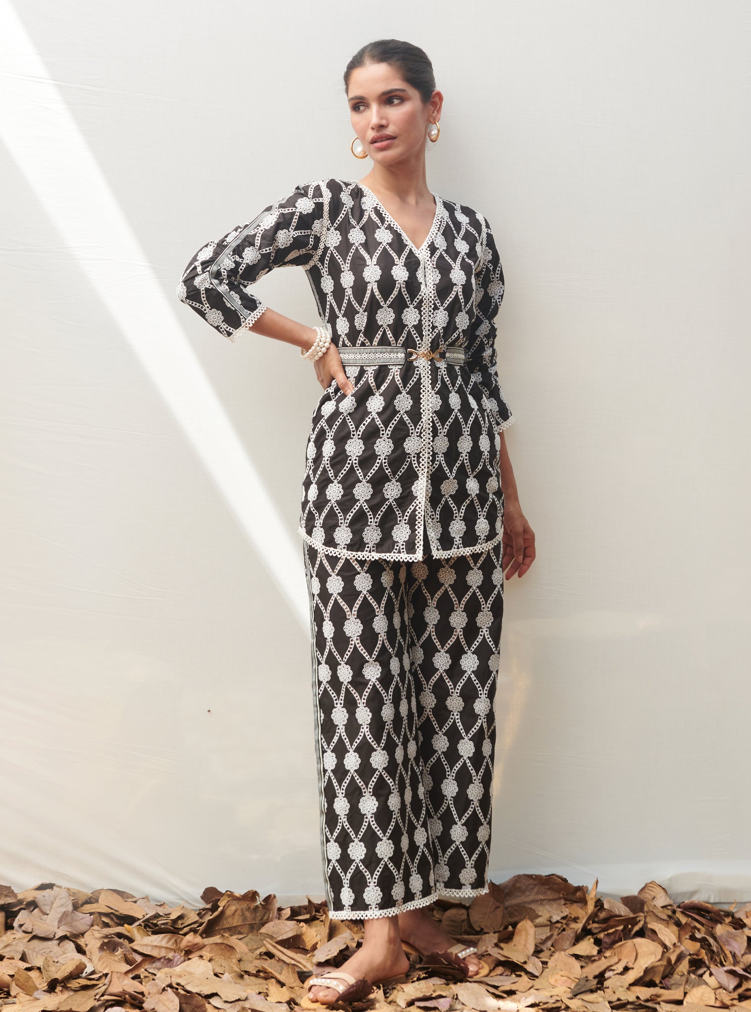 Cornelia Cotton Black Co-ord Set