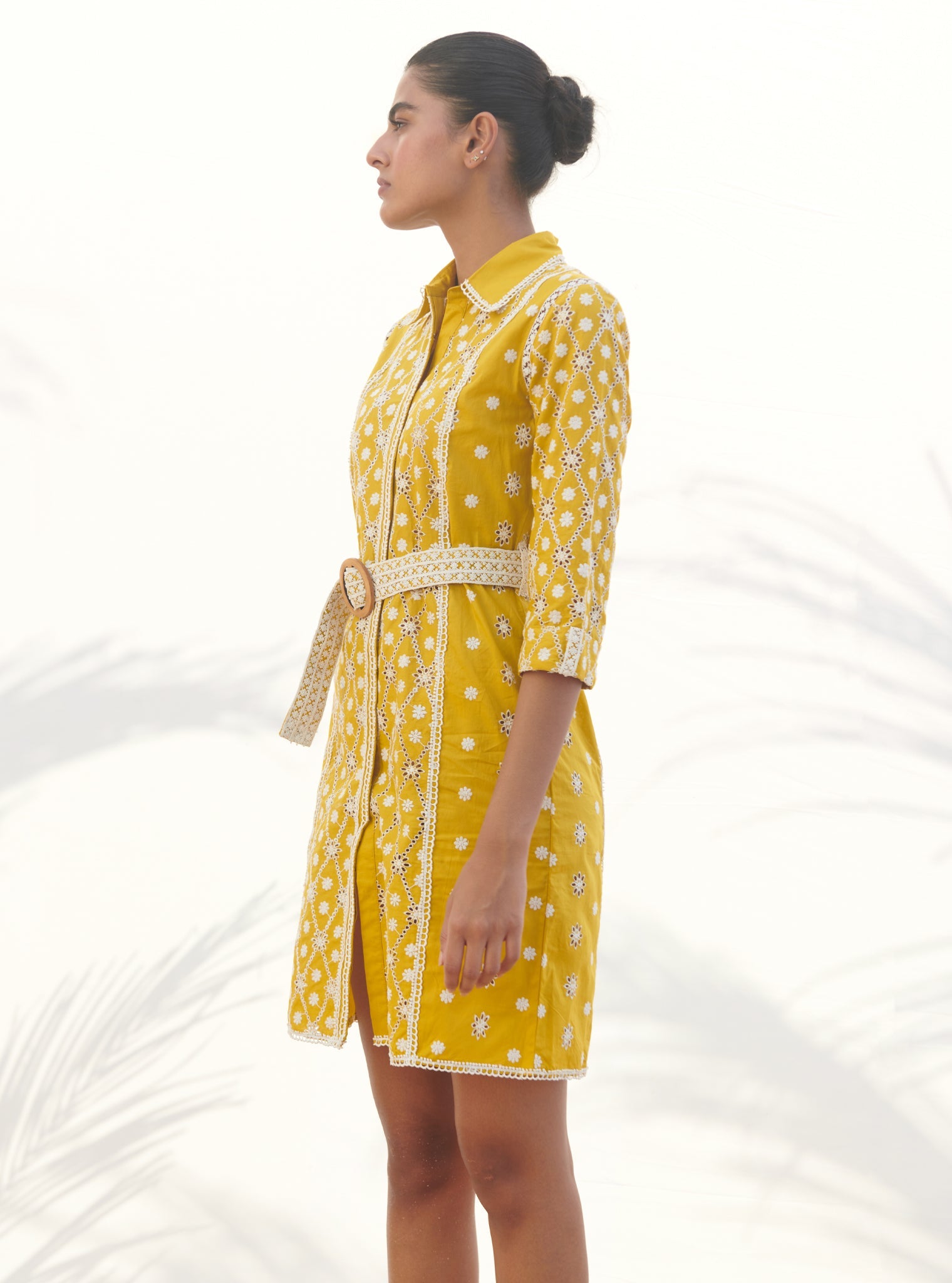 Periwinkle Cotton Yellow Dress