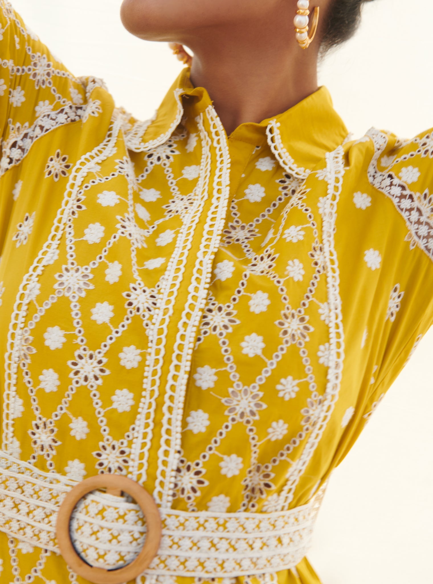 Periwinkle Cotton Yellow Dress