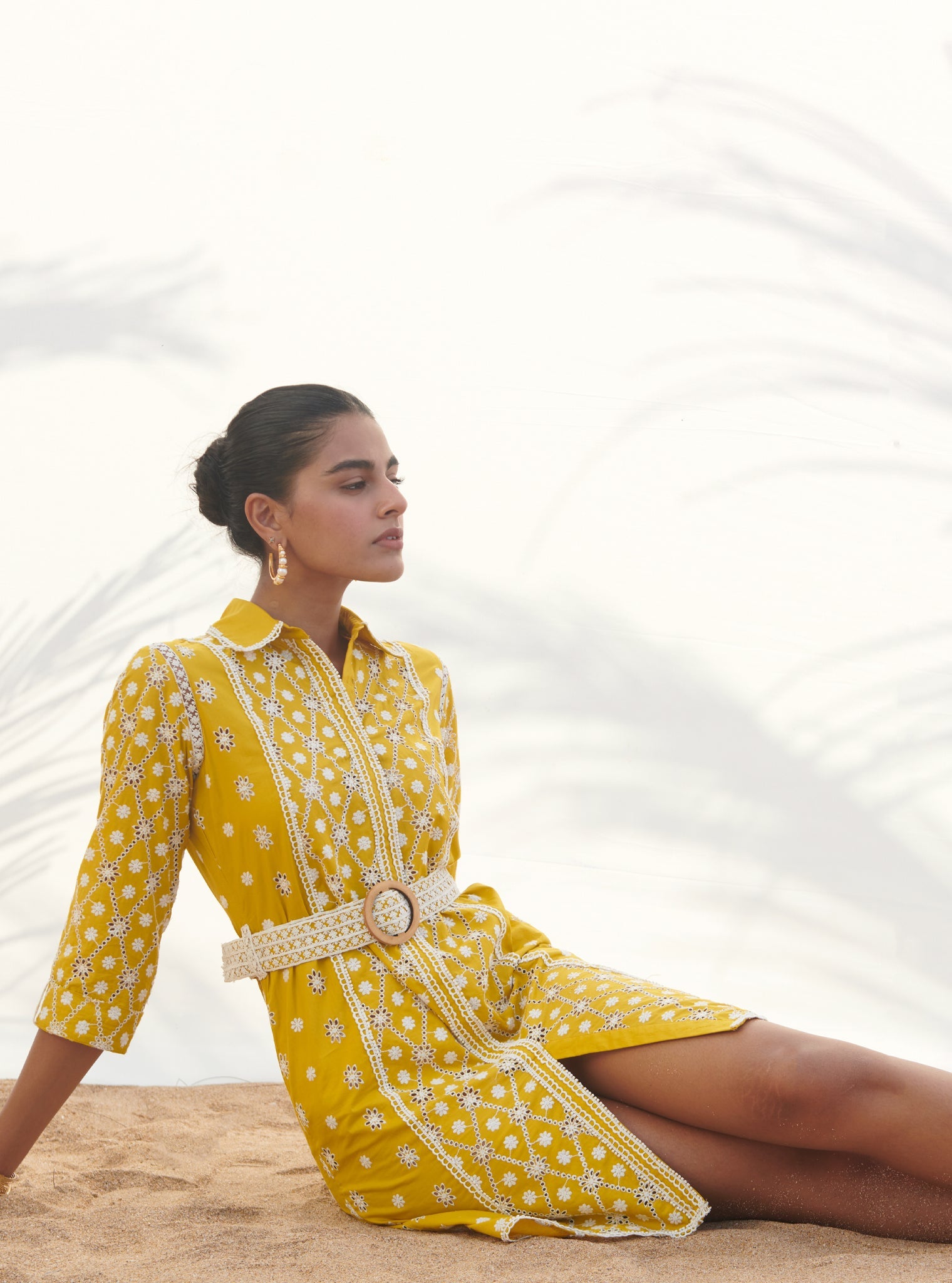 Periwinkle Cotton Yellow Dress