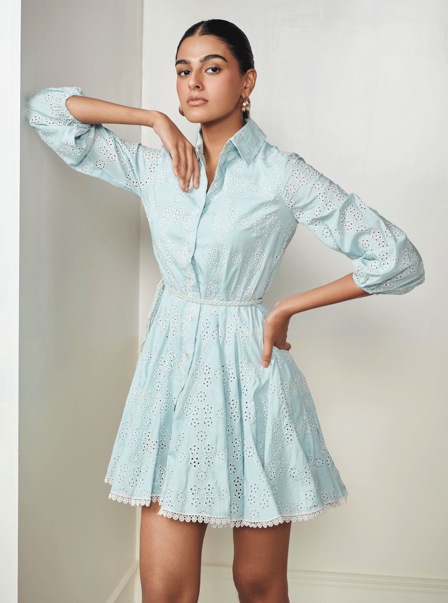 Peyton Cotton Blue Dress