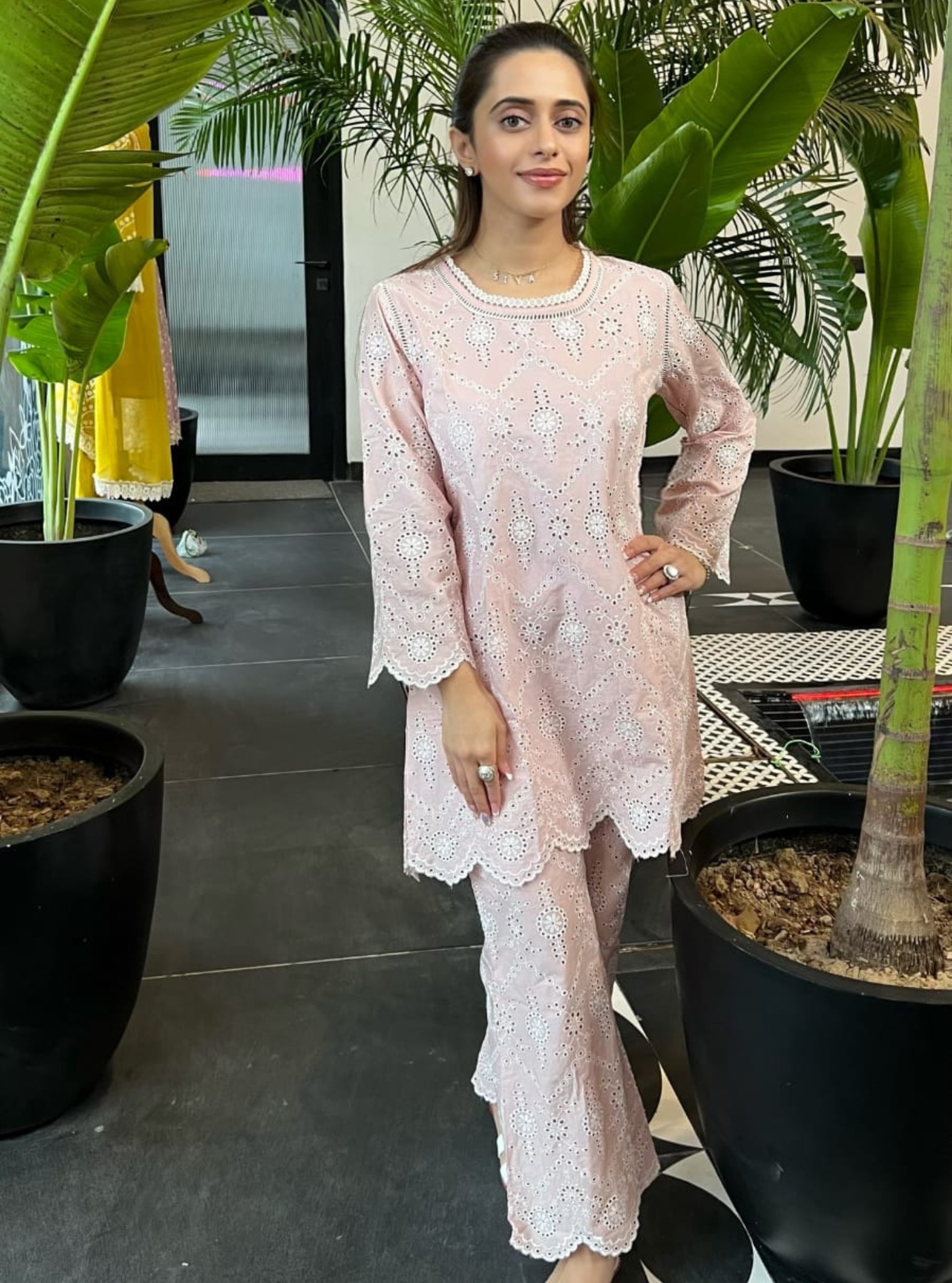 Evelyn Cotton Pink Co-ord Set