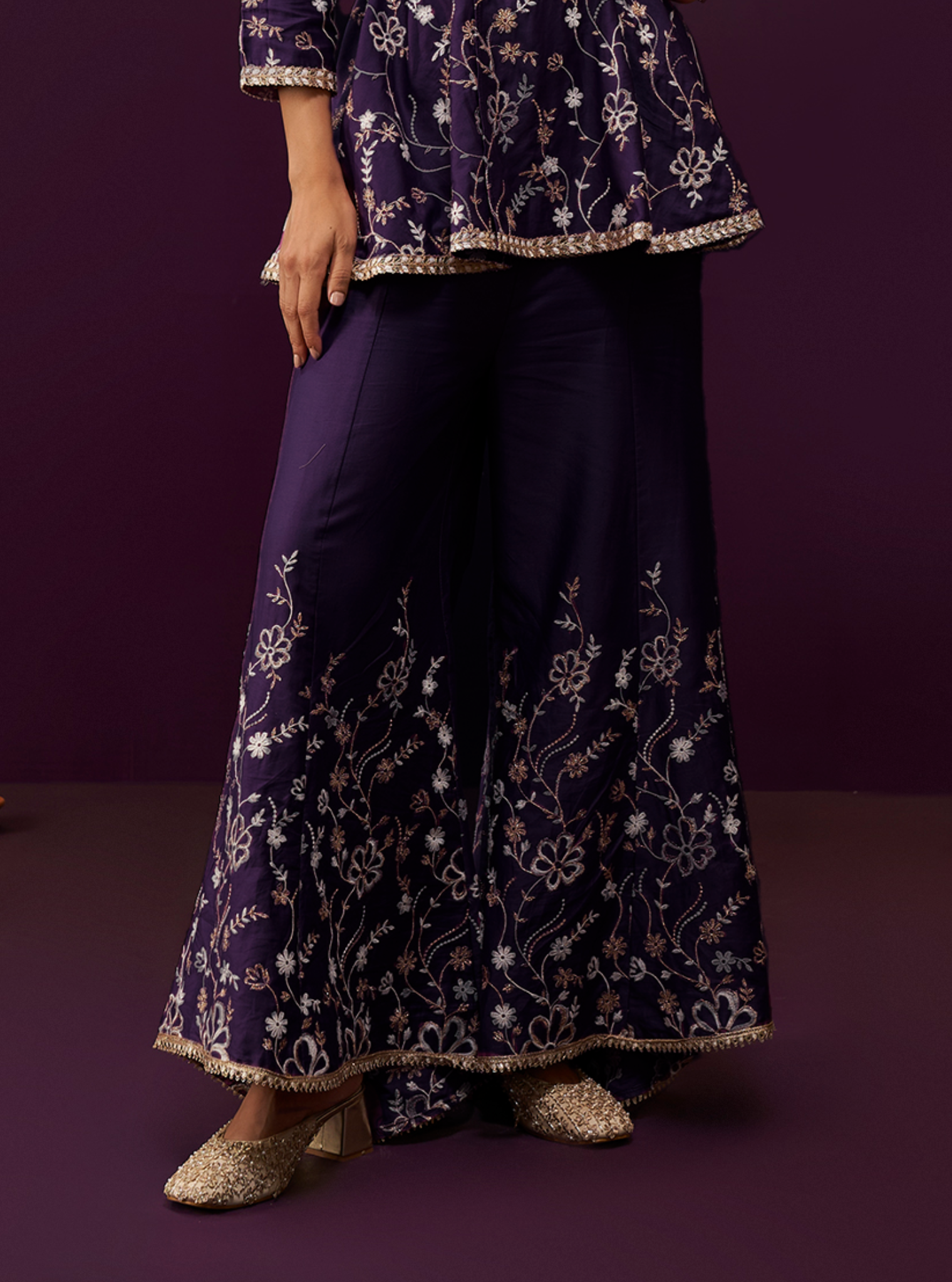 Preeda Pima Satin Purple Co-ord Set