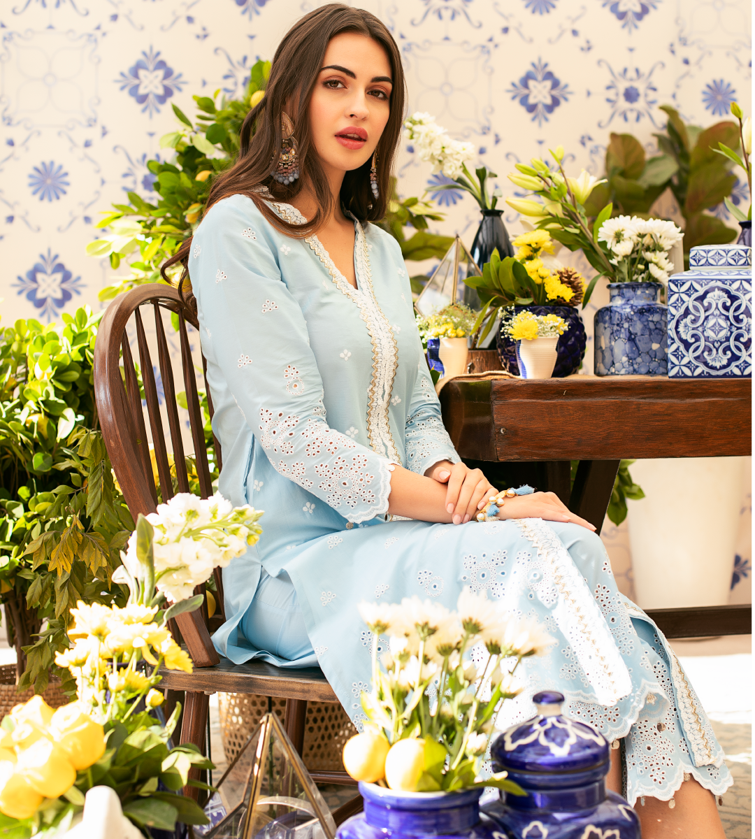 Mulmul Cotton Ophelia kurta With Ophelia Palazzo