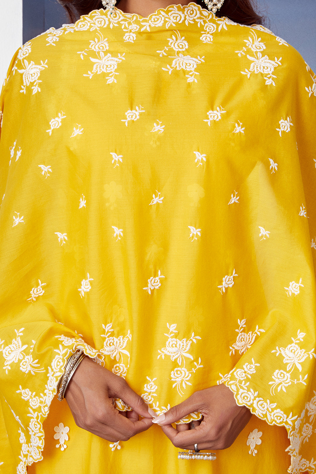 Mulmul Cotton Paradise Mango Kurta