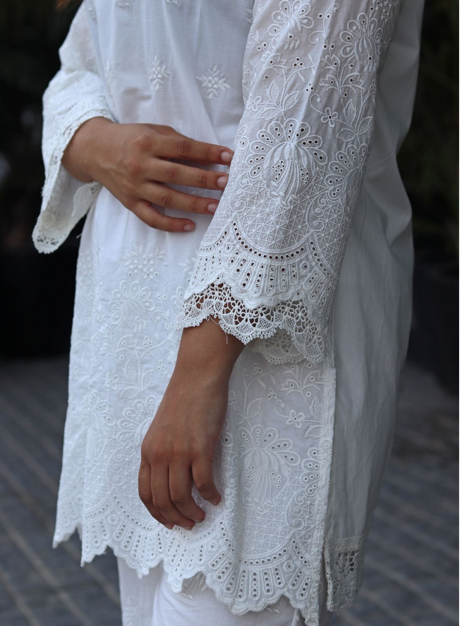 Darla Cotton White Co-ord Set