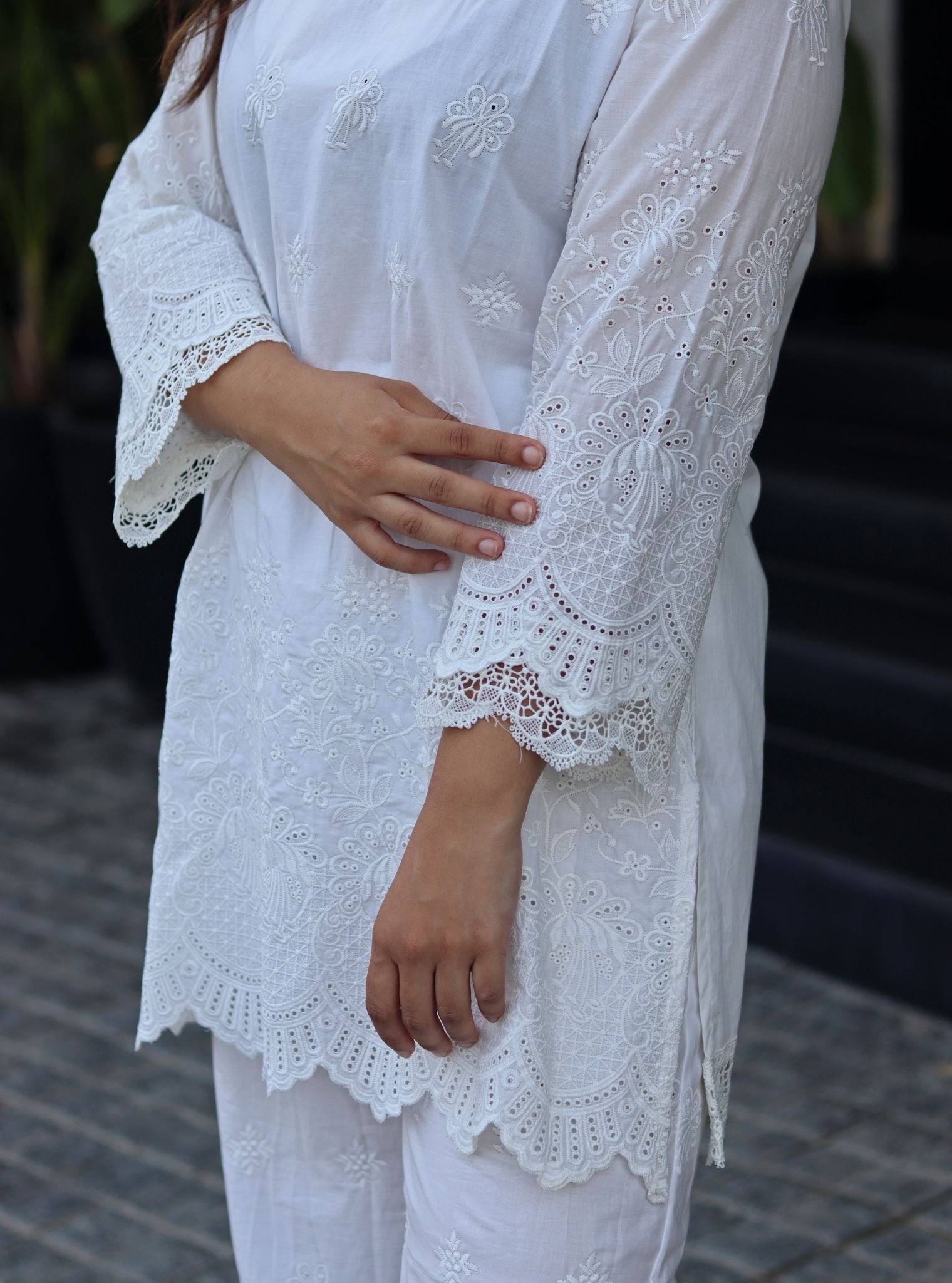 Darla Cotton White Co-ord Set