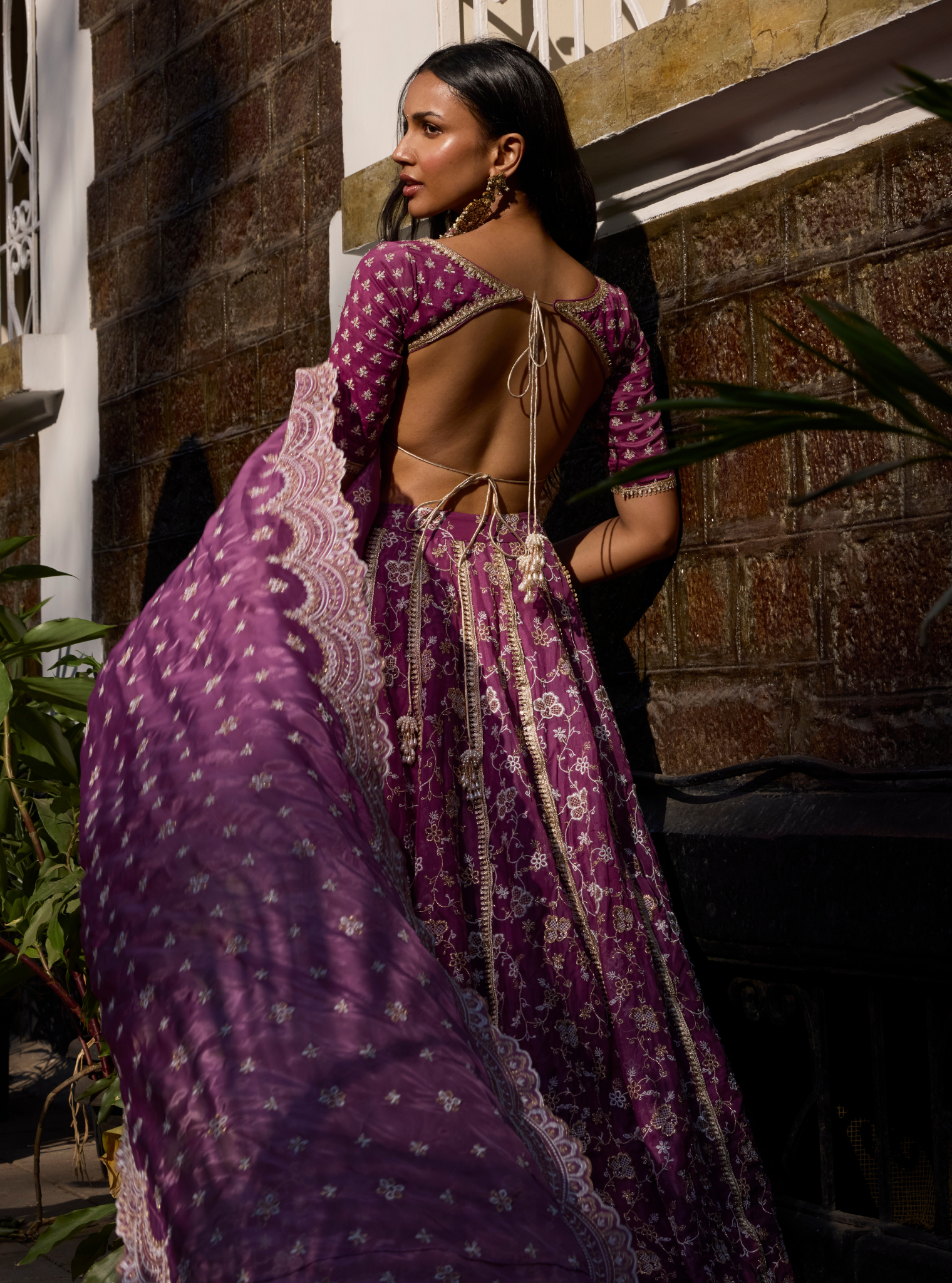 Mulmul Organza Bimli Lilac Lehenga With Mulmul Luxe Silk Bimli Lilac Dupatta